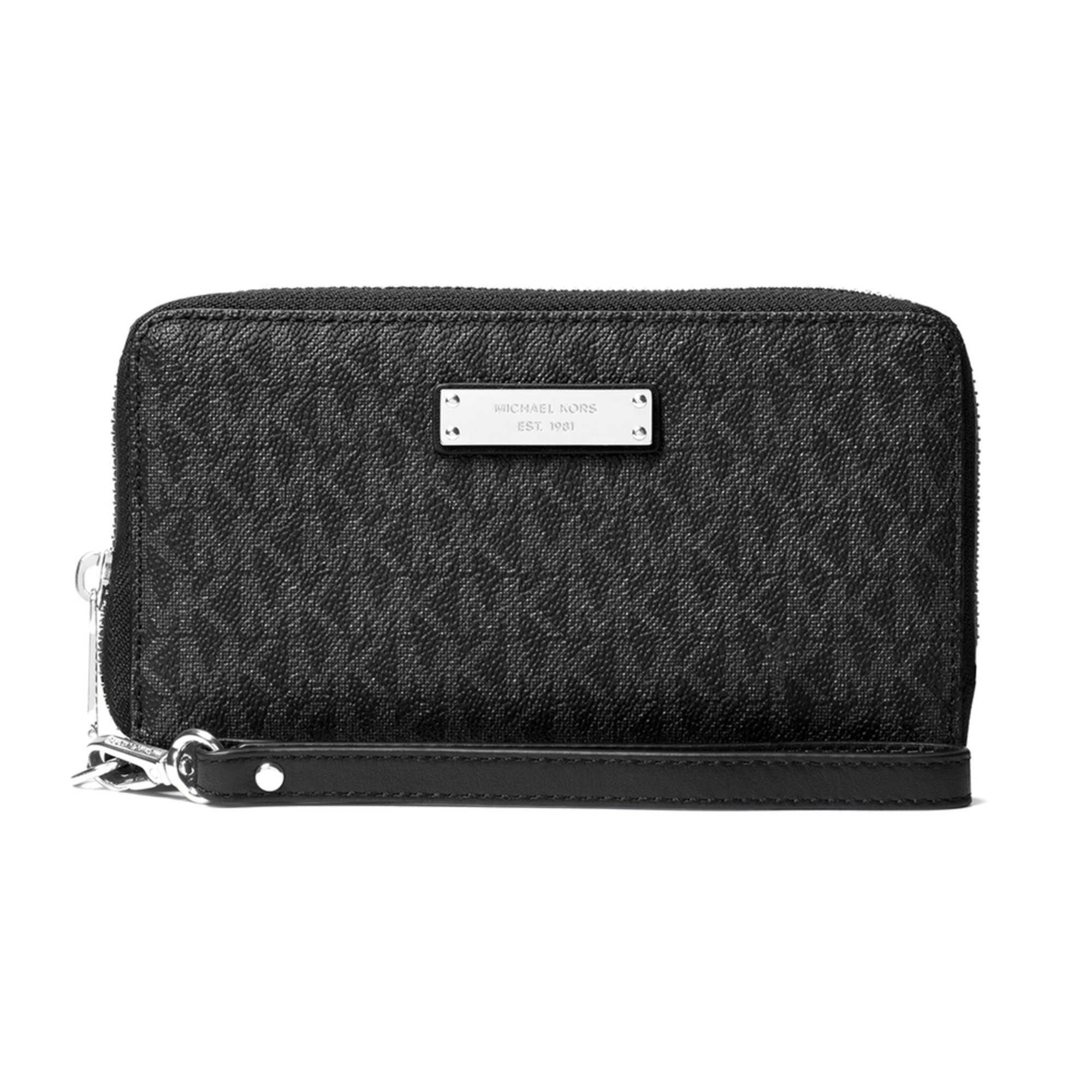 michael michael kors signature jet set item large flat multi function phone case