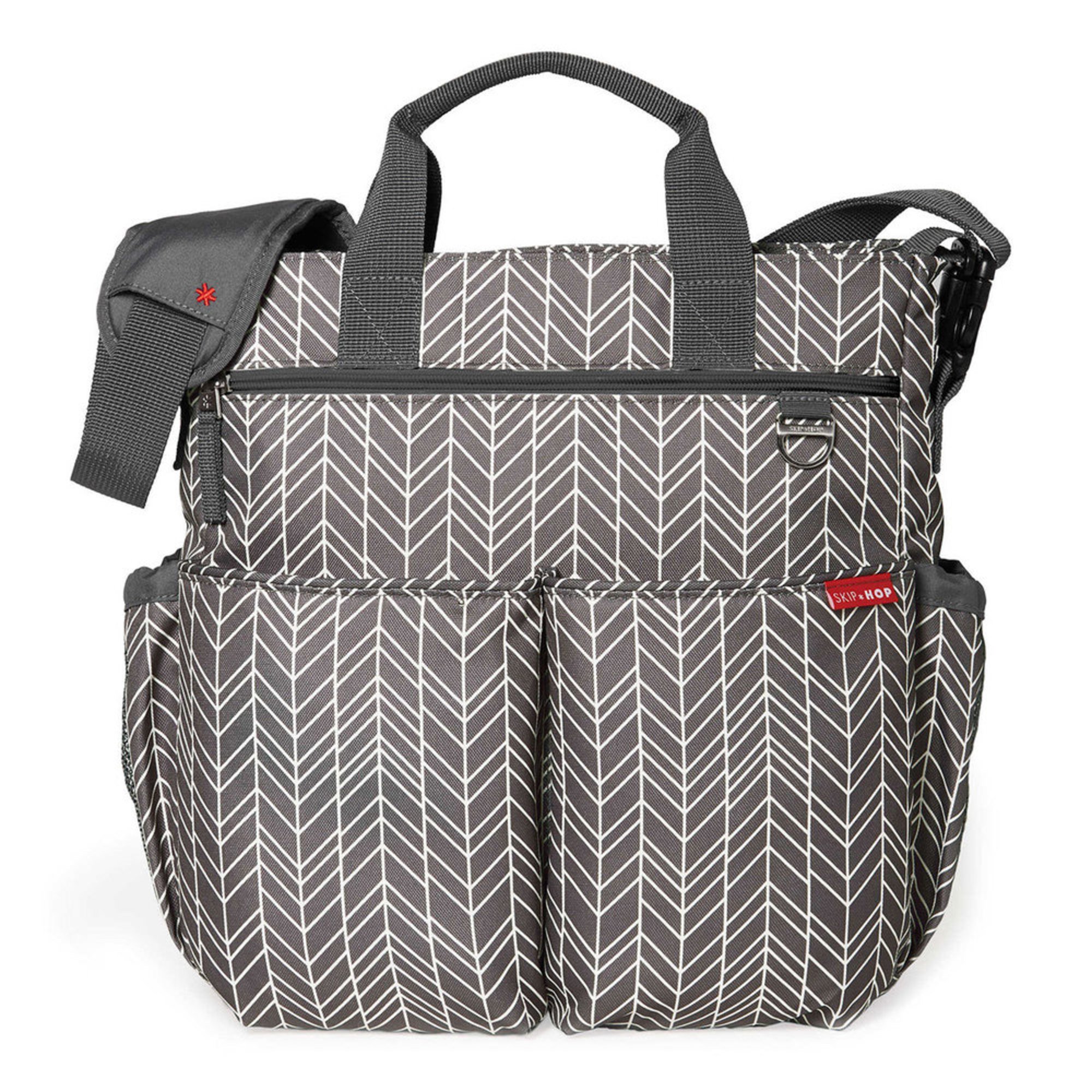 Skip Hop Duo Signature Diaper Bag Grey Feather