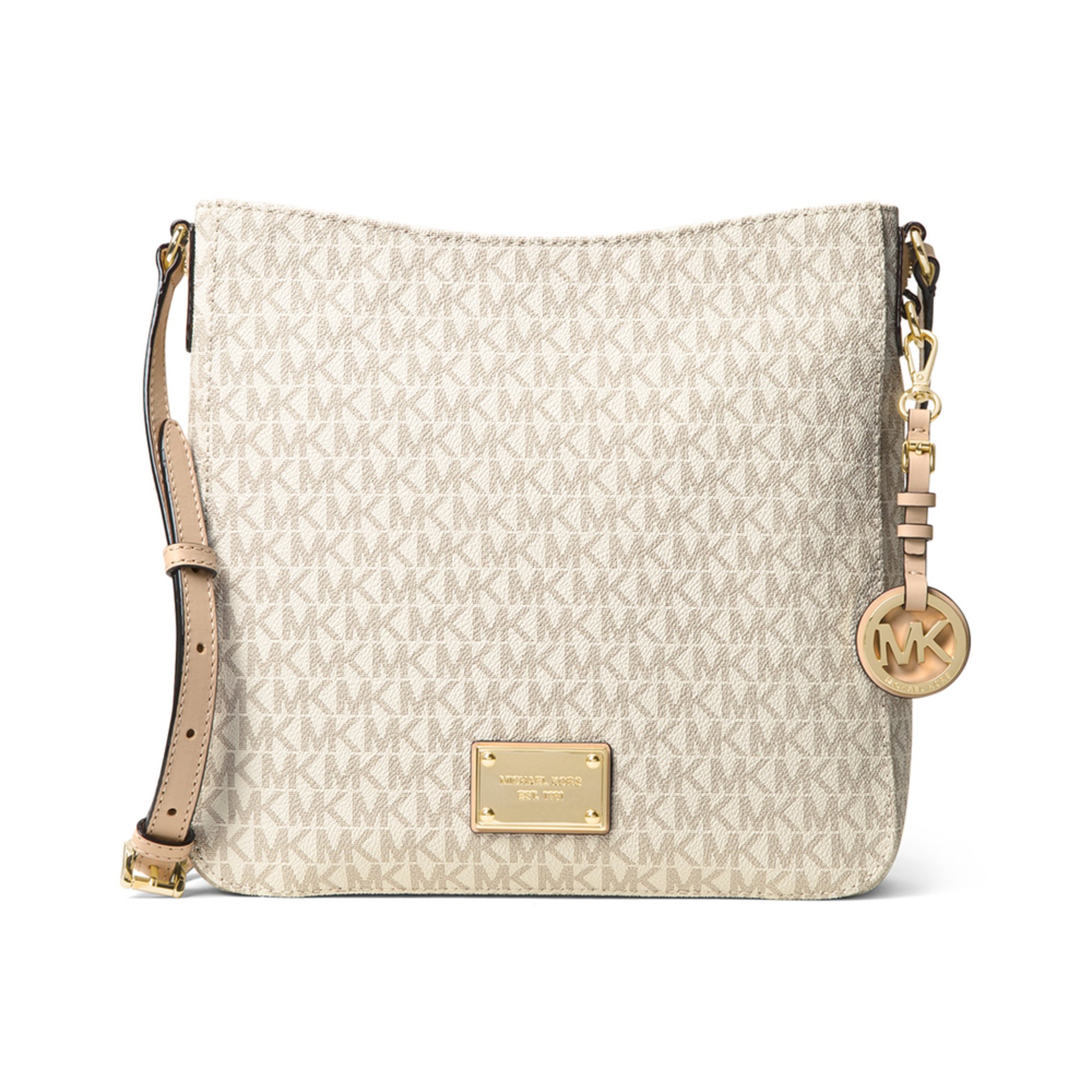 Michael Kors Jet Set Travel Large Messenger Signature Vanilla ...