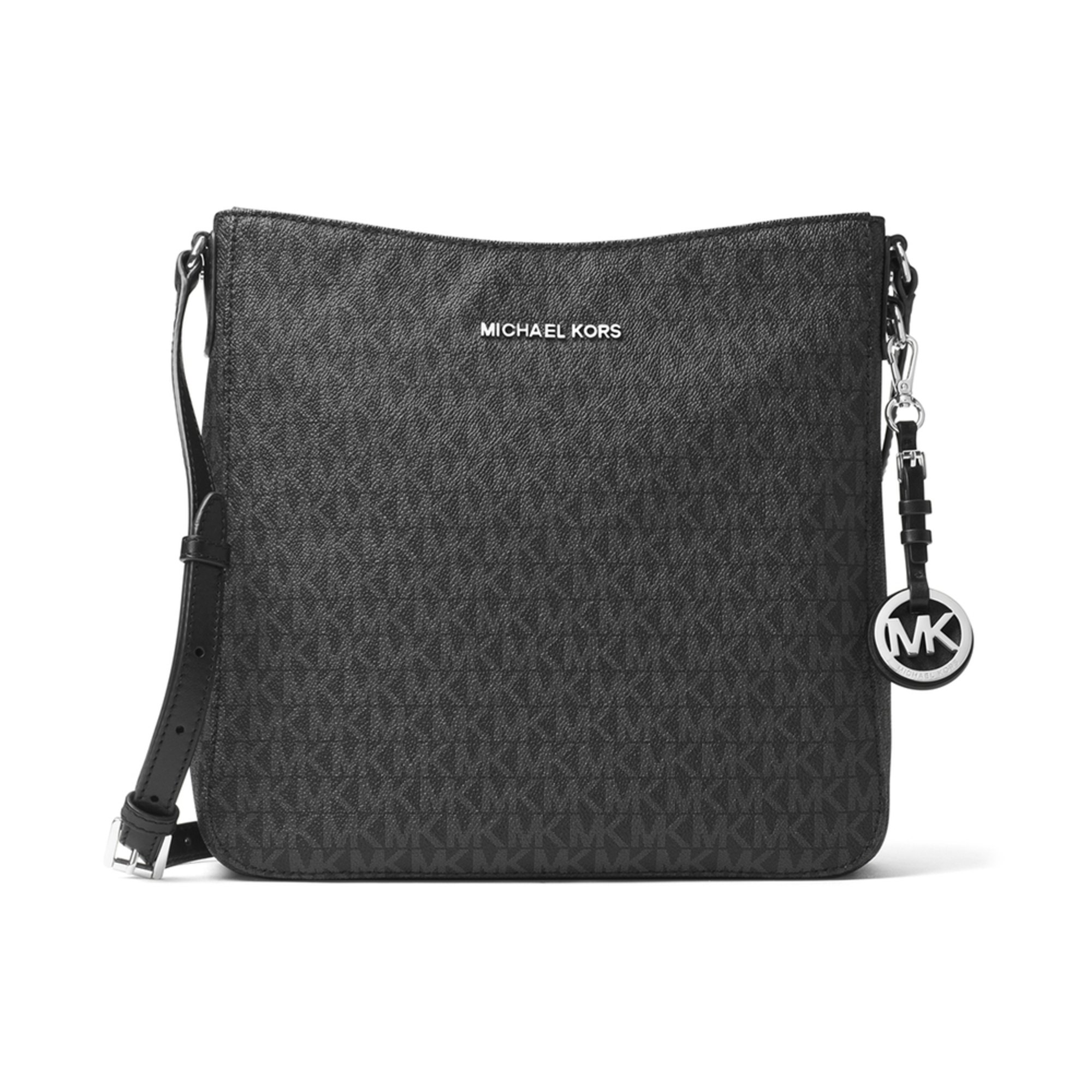 Michael Kors Jet Set Travel Large Messenger Signature Black | Crossbody & Messenger Bags ...