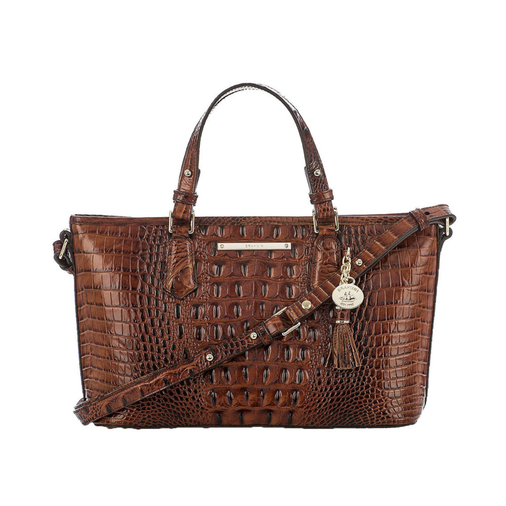 Brahmin Mini Asher Satchel Pecan Melbourne | Satchels | Accessories - Shop Your Navy Exchange ...