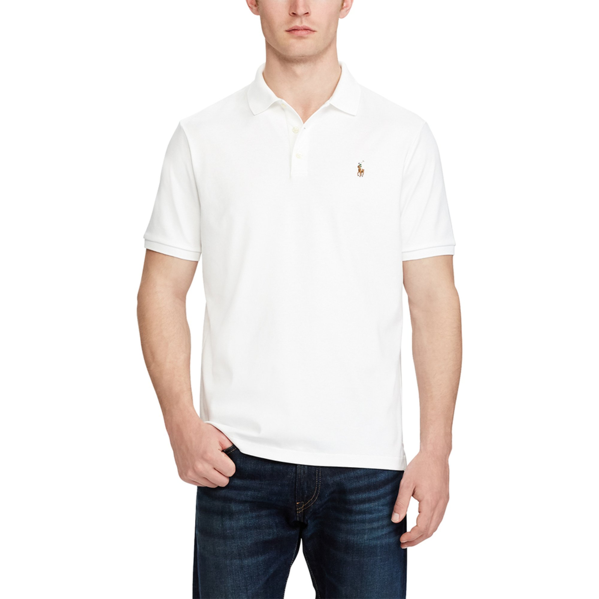 ralph lauren soft touch polo white