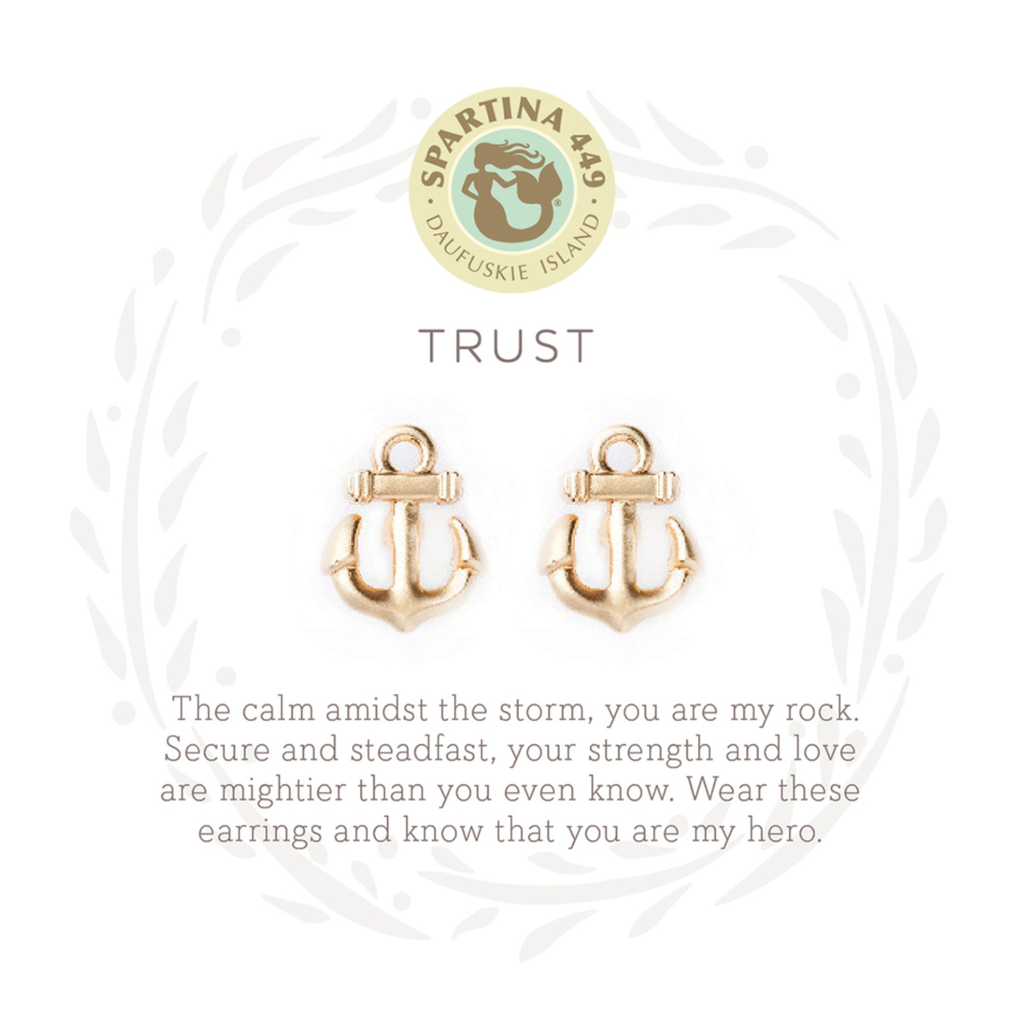 Spartina 449 Sea La Vie Stud Earrings Trust Anchor Fashion - 