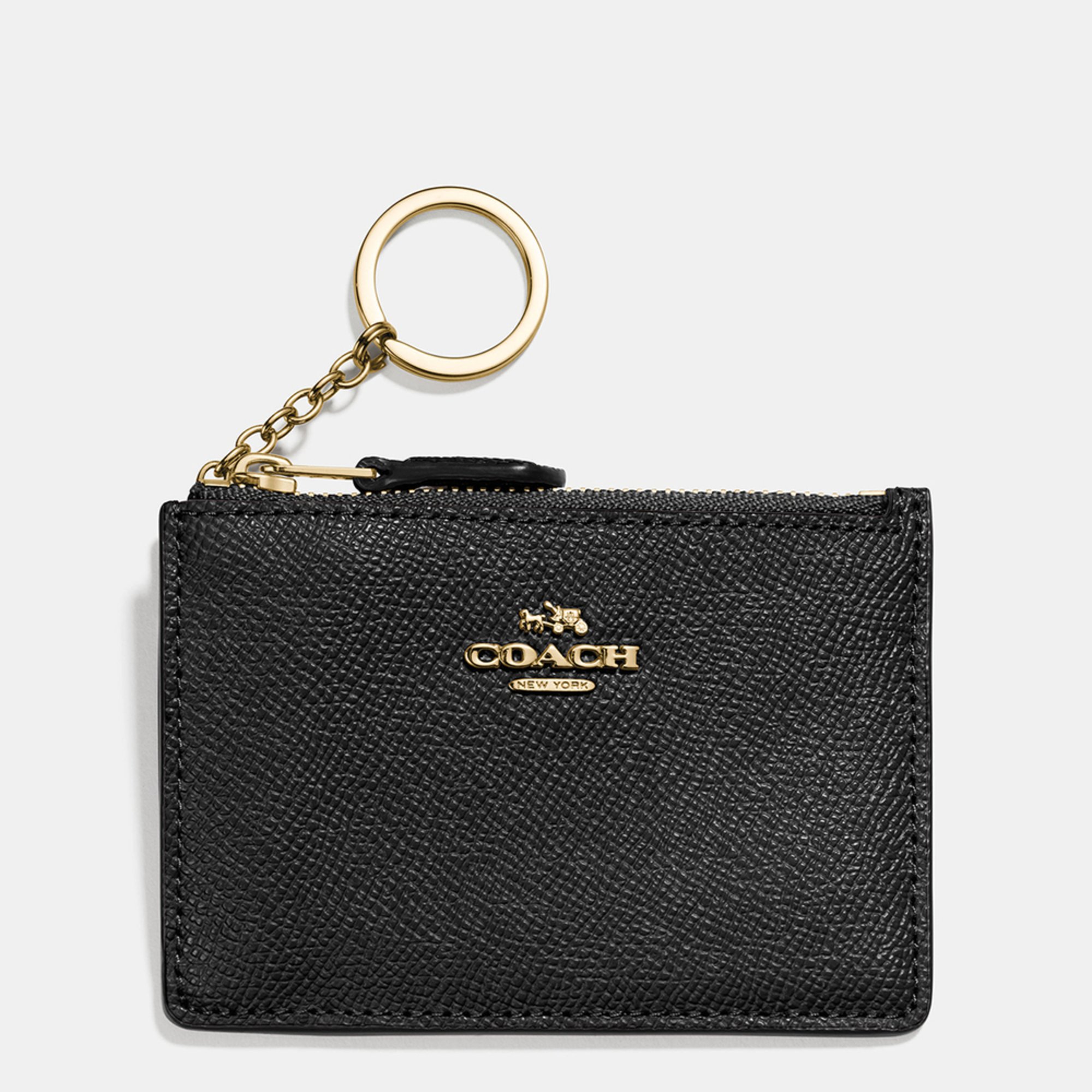 Coach Crossgrain Mini Id Skinny Wallet Black | Wallets | Luggage ...