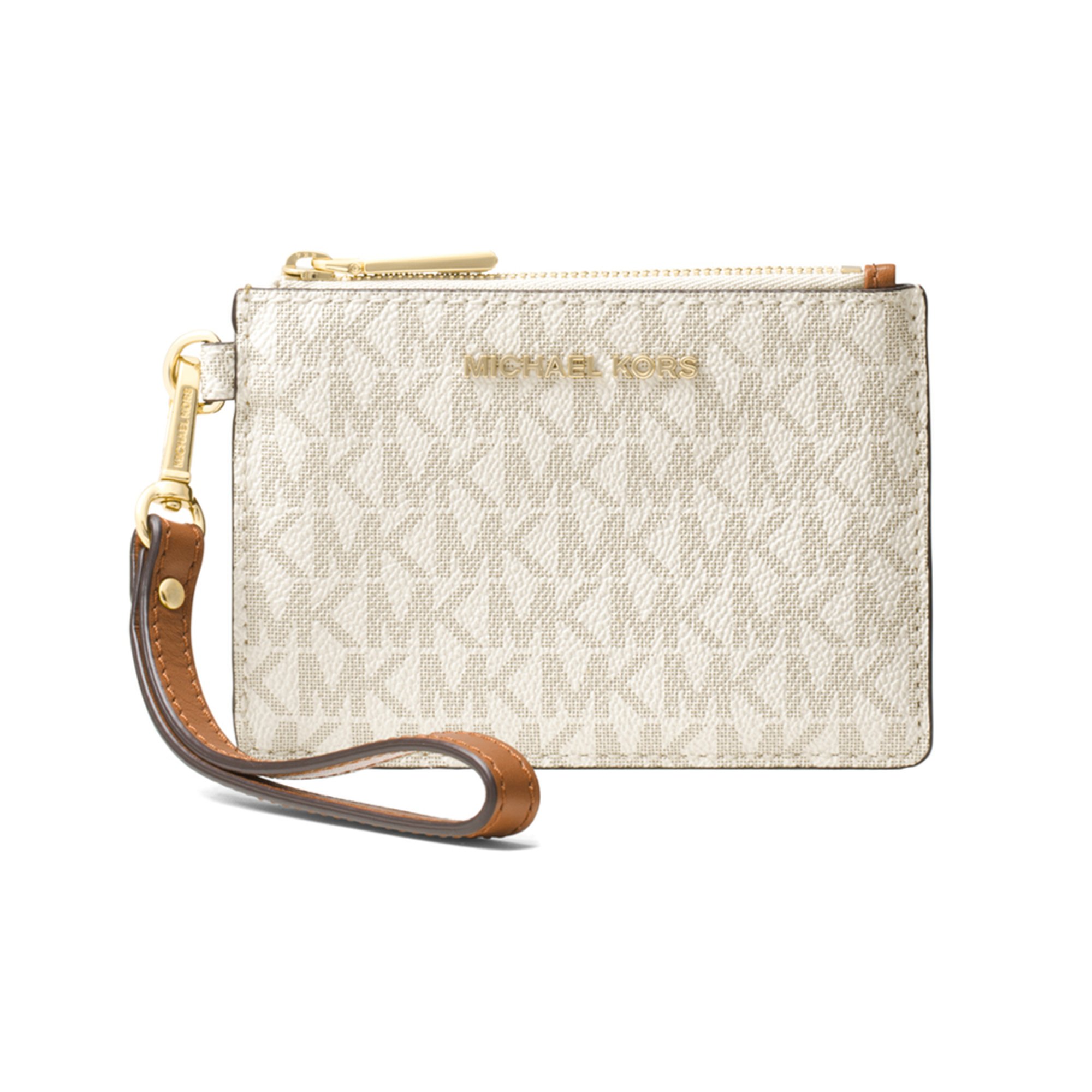 Michael Kors Mercer Small Coin Purse Signature Vanilla | Wristlets | Accessories - Shop Your ...