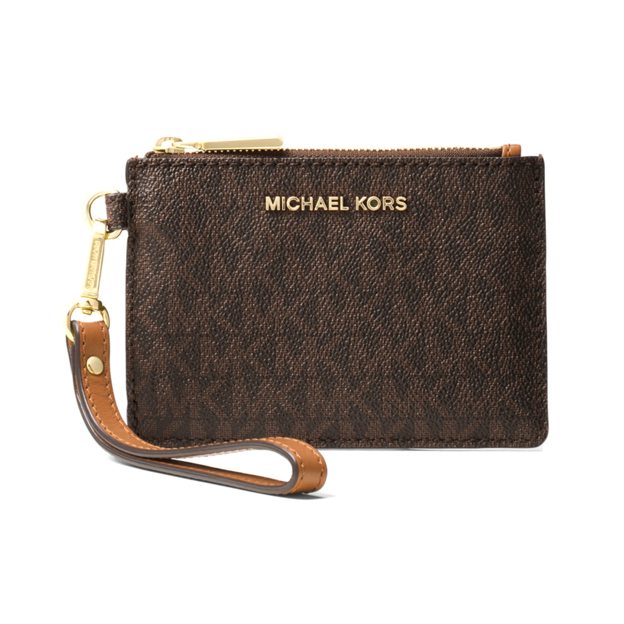 Michael Kors Mercer Small Coin Purse Signature Brown | Wristlets ...