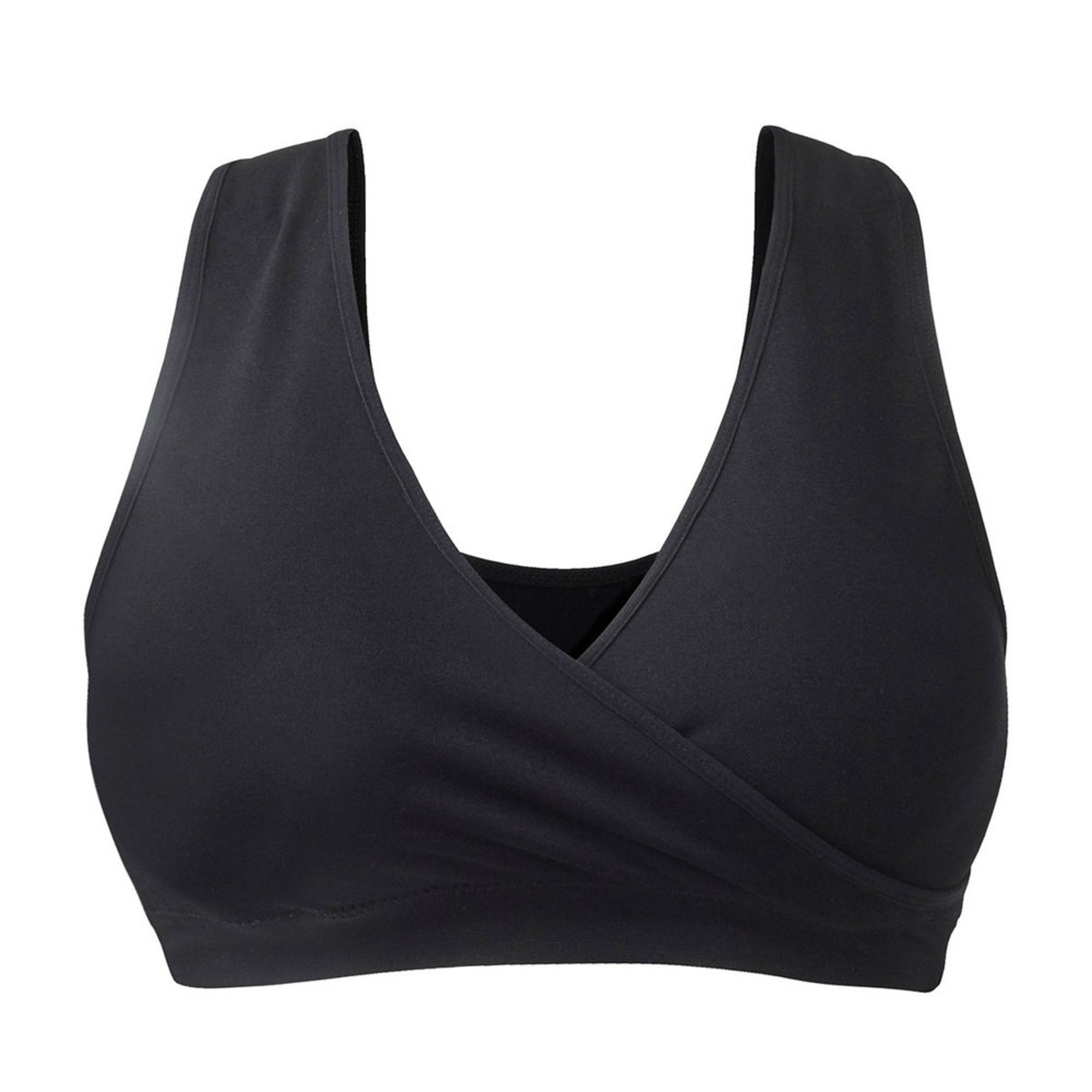 Lamaze Women's Seamless Maternity Sleep Bra In Black Maternity Bras