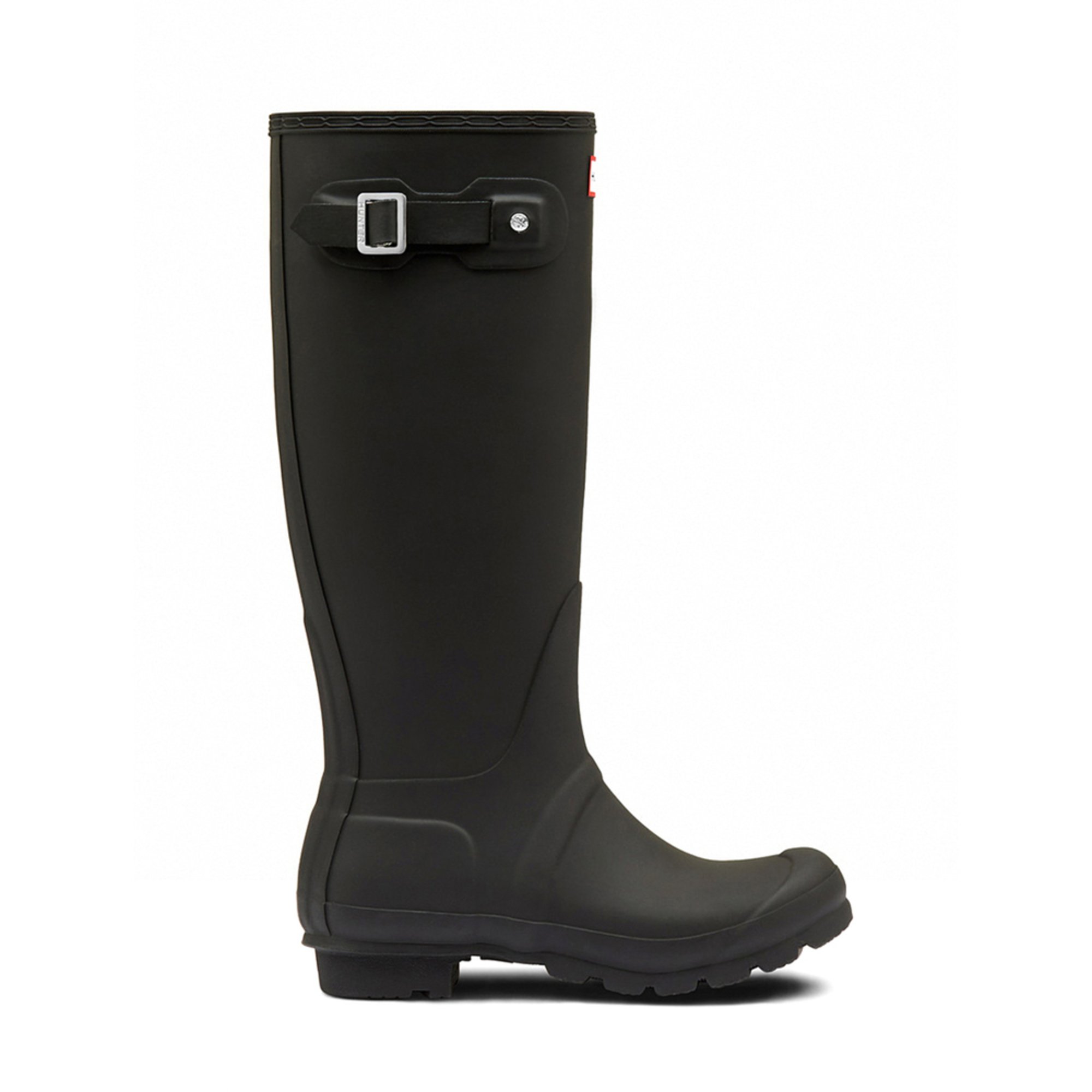 black matte tall hunter boots