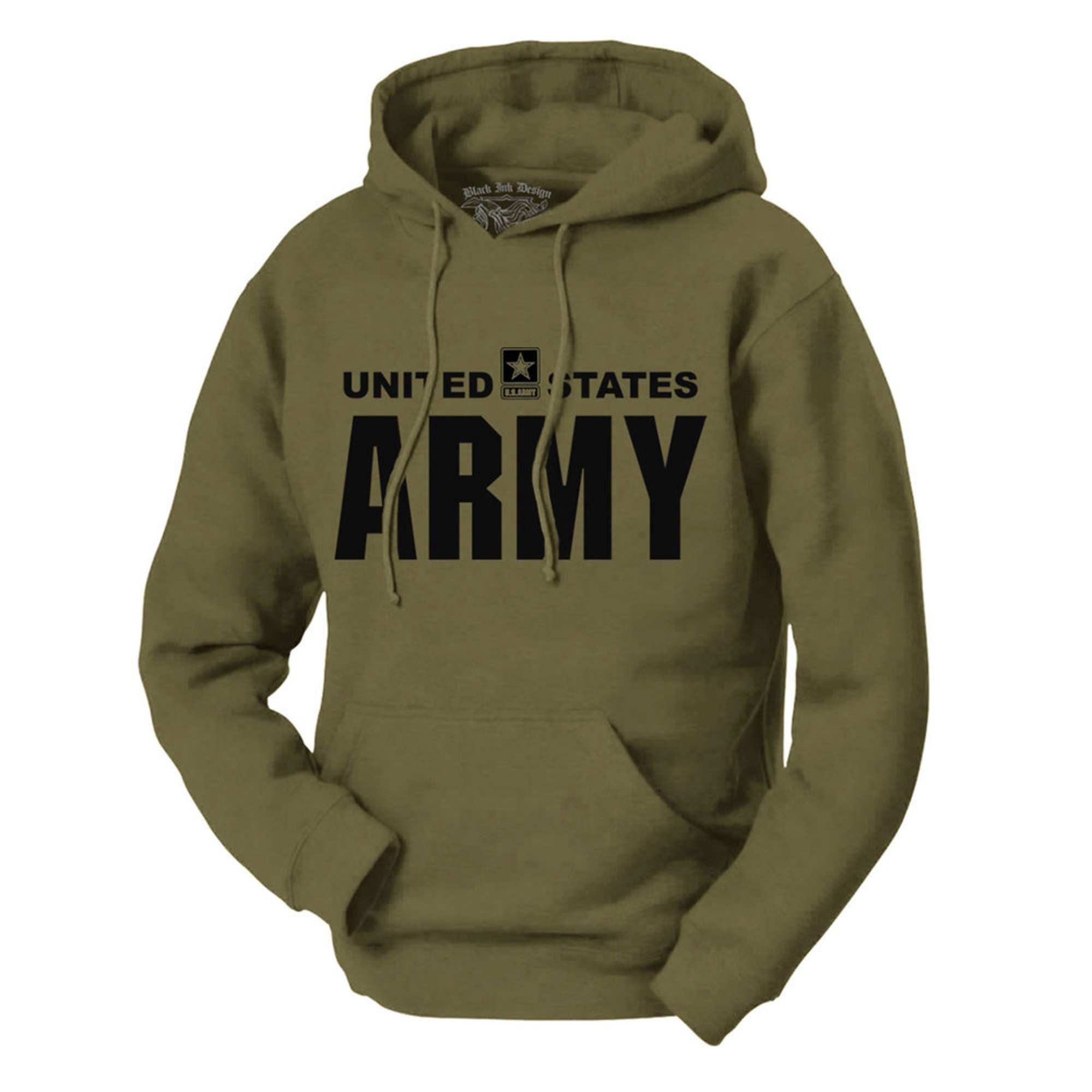 Black Ink Men's Us Army Classic Hoodie | Men's Active Sweatshirts ...
