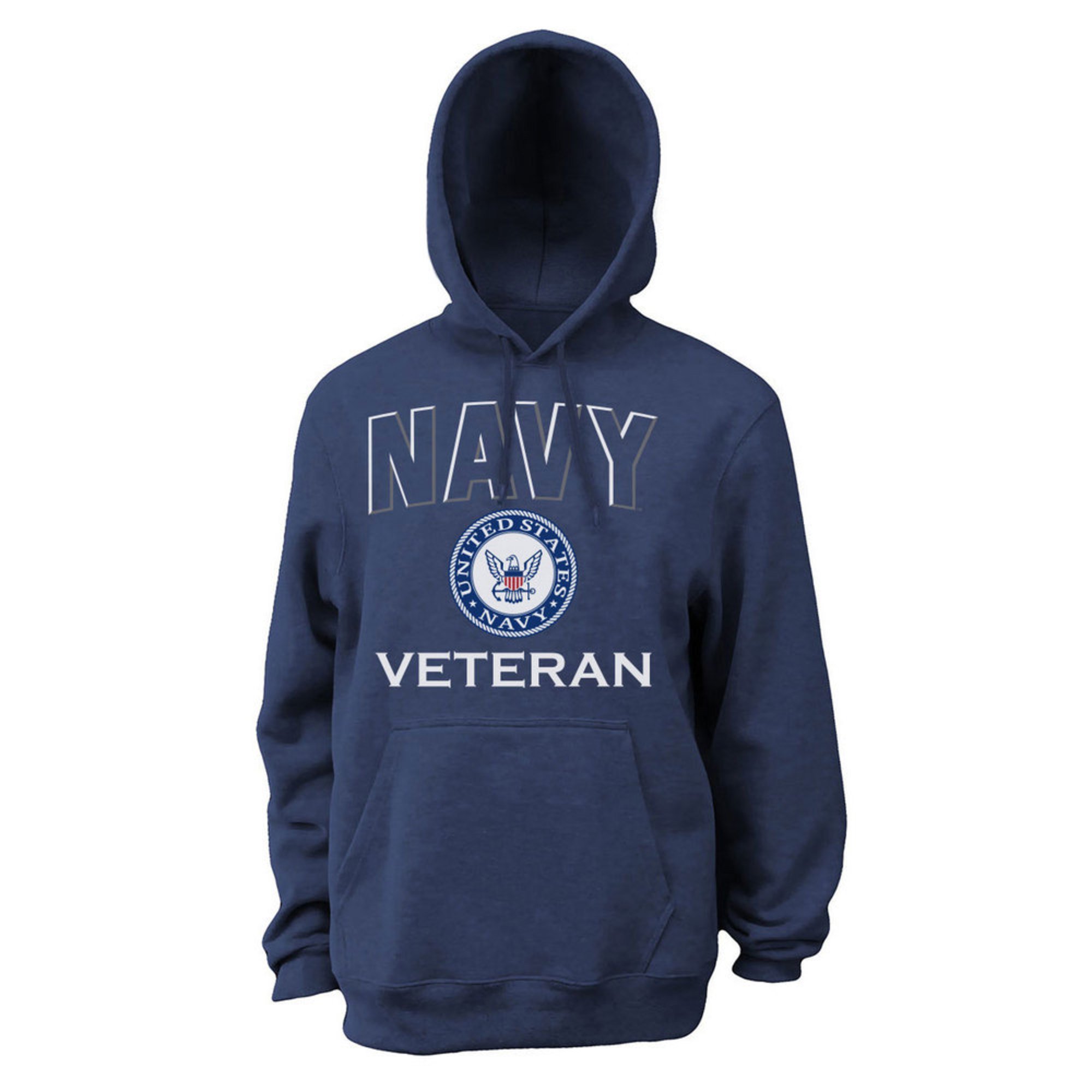 Soffe Men's Navy Veteran Hoodie With Seal | Navy Veterans | Military