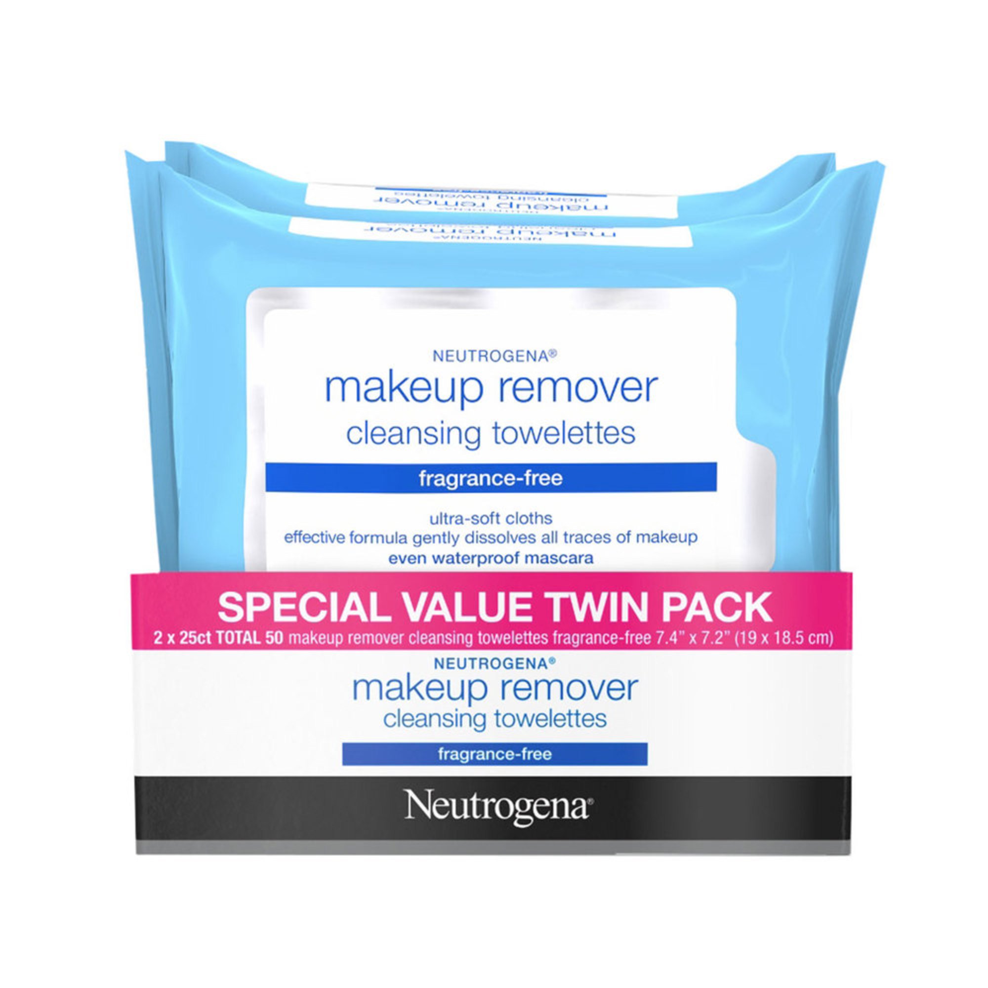 Neutrogena Fragrance Free Wipes (twin Pack), 50ct Makeup Remover