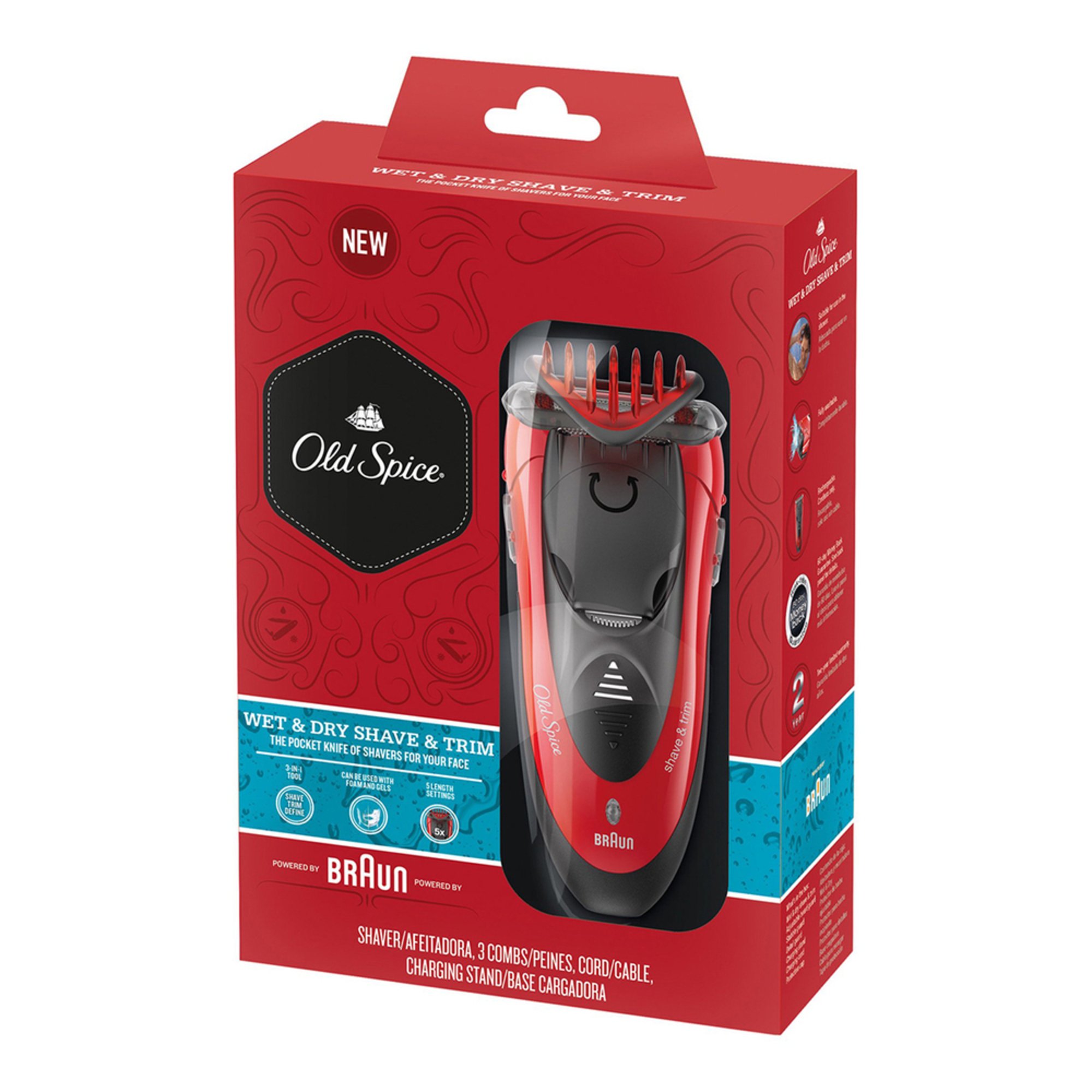 Old Spice Wet & Dry Shave & Trim, Powered By Braun Electric Shavers & Trimmers Health