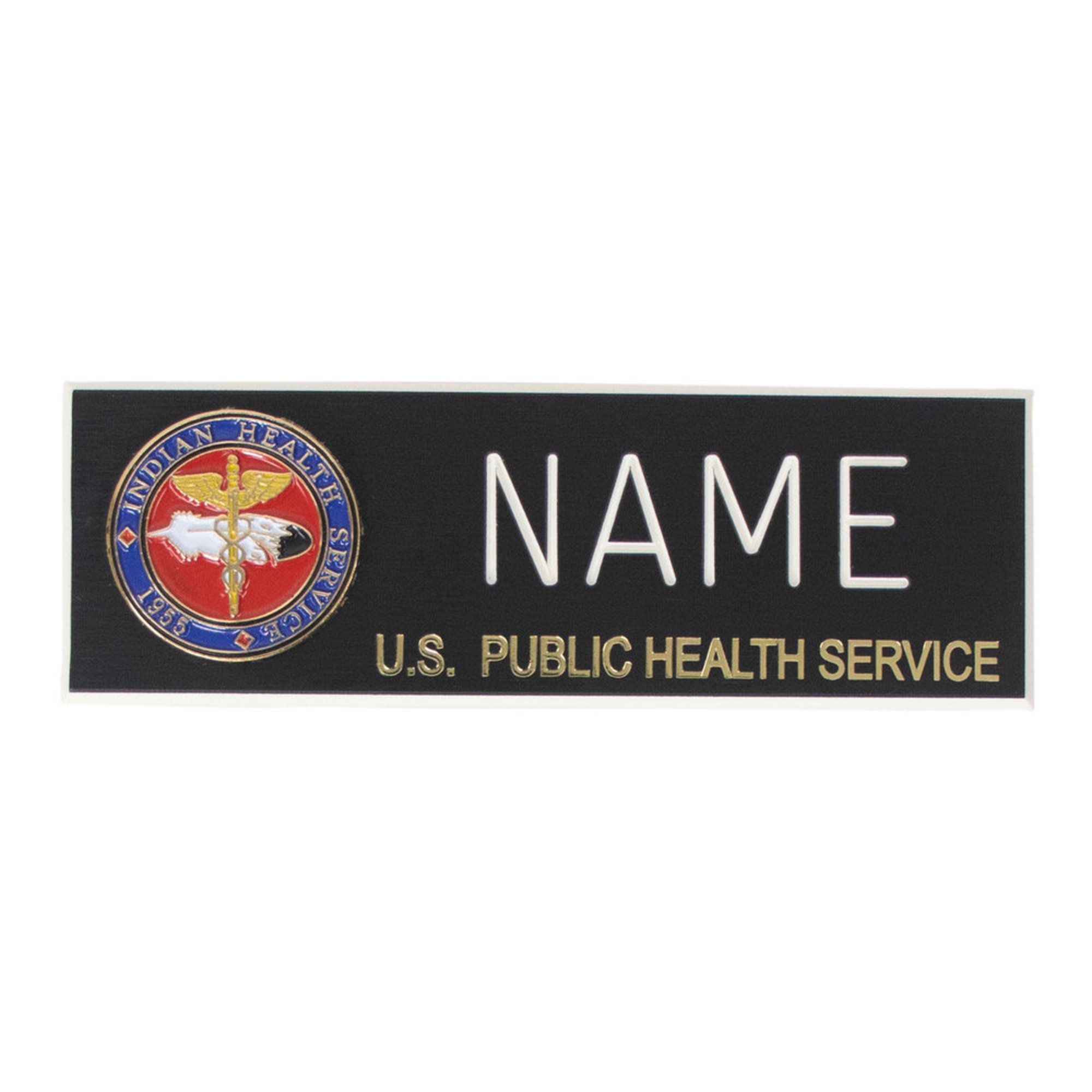 Usphs Name Tag W/ Indian Health Service Logo Public
