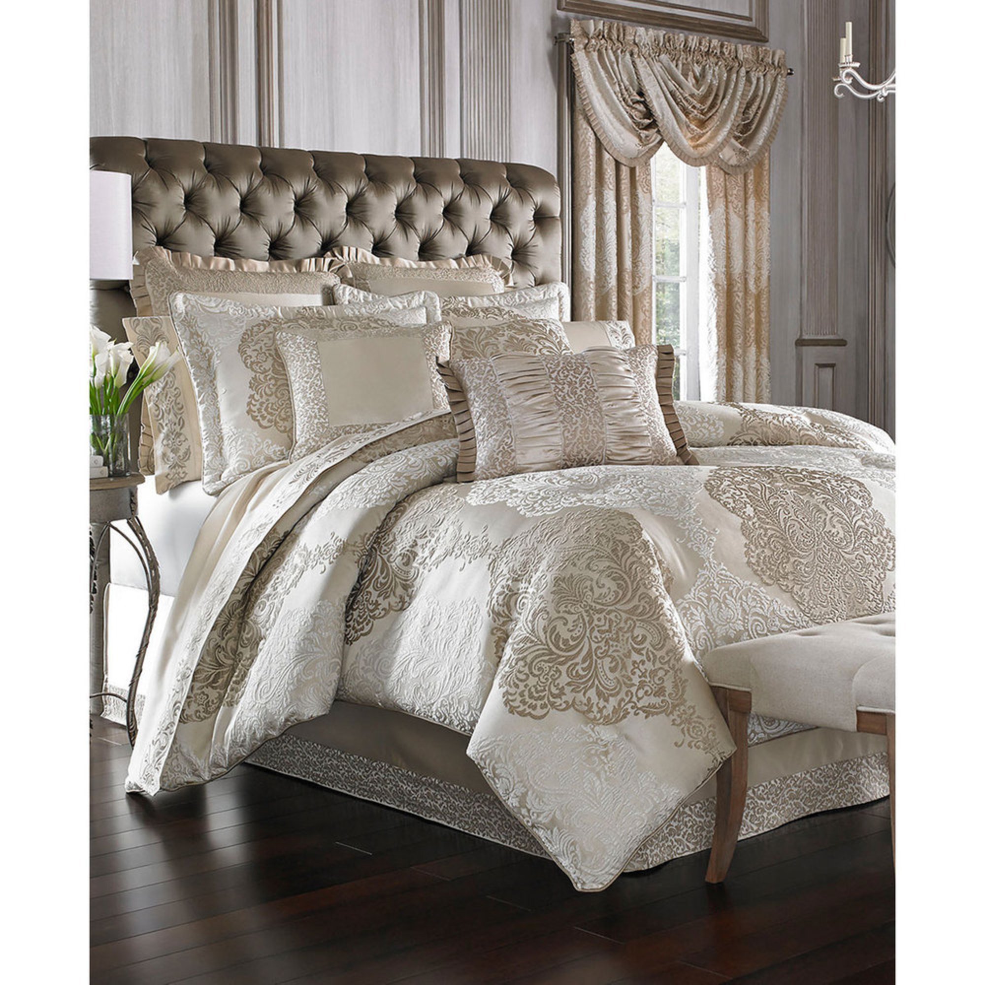 J Queen La Scala Gold Comforter Set Sets J Queen New York La Scala Gold Comforter