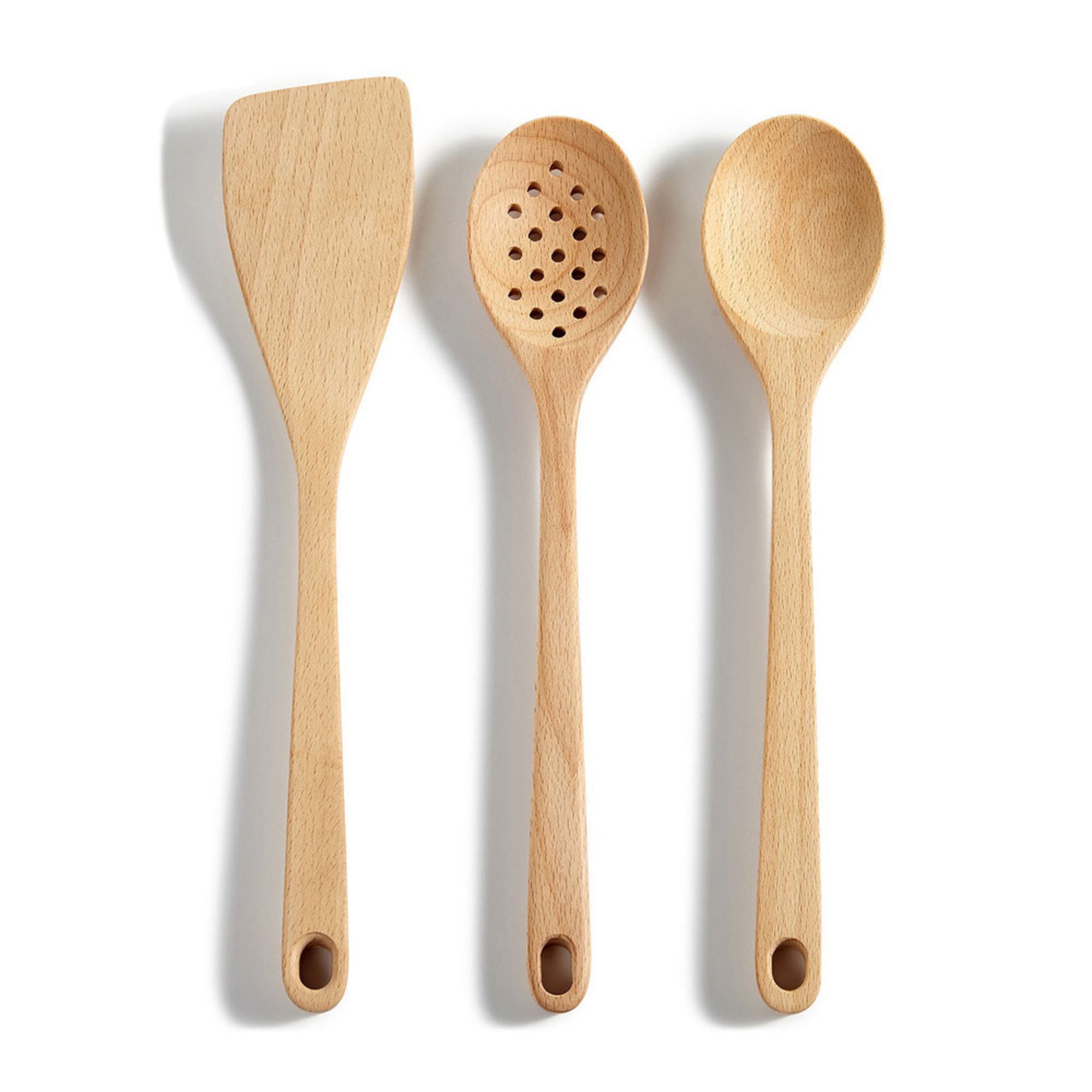 Martha Stewart Collection Beech Wood Utensils, Set Of 3 Cooking