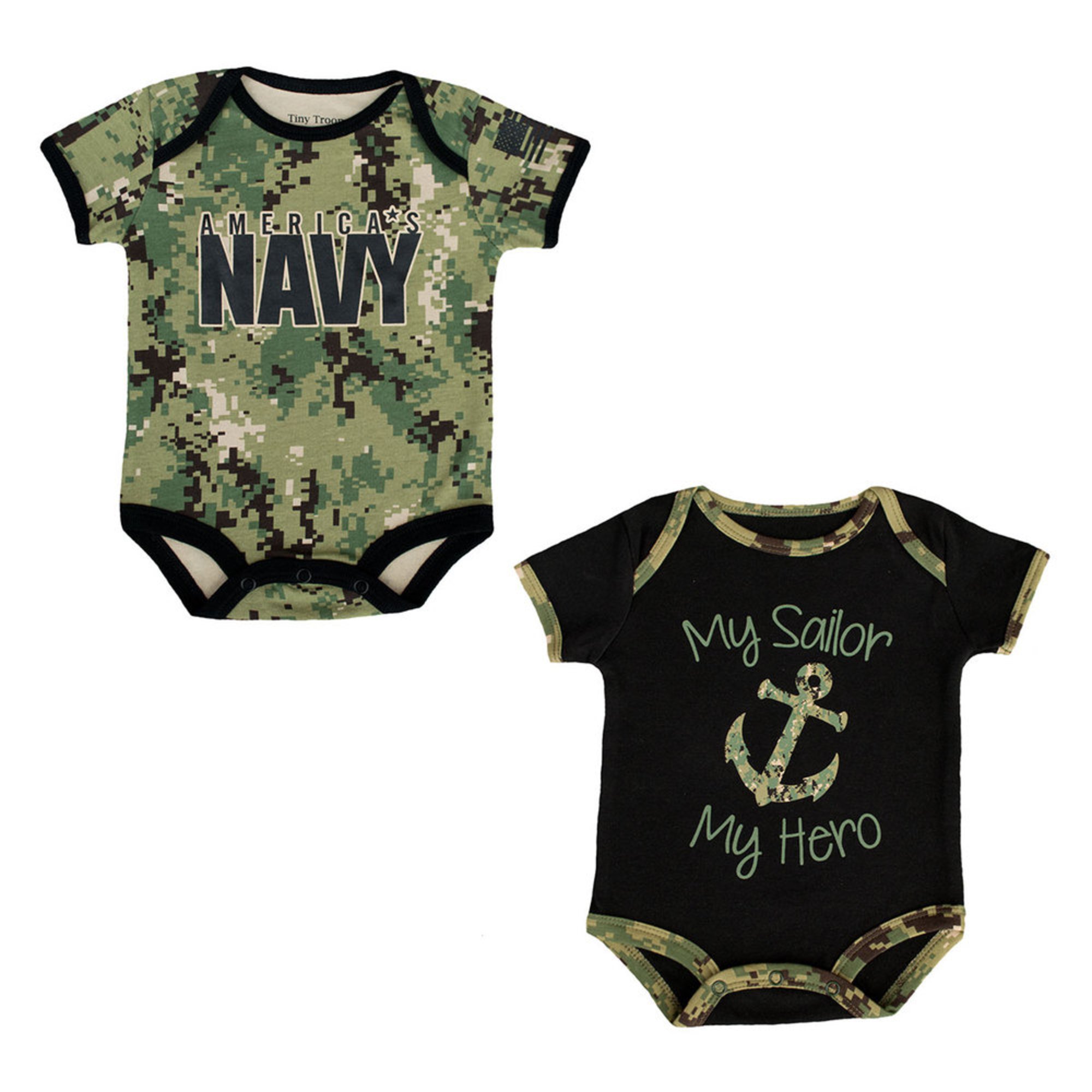 navy baby onesie