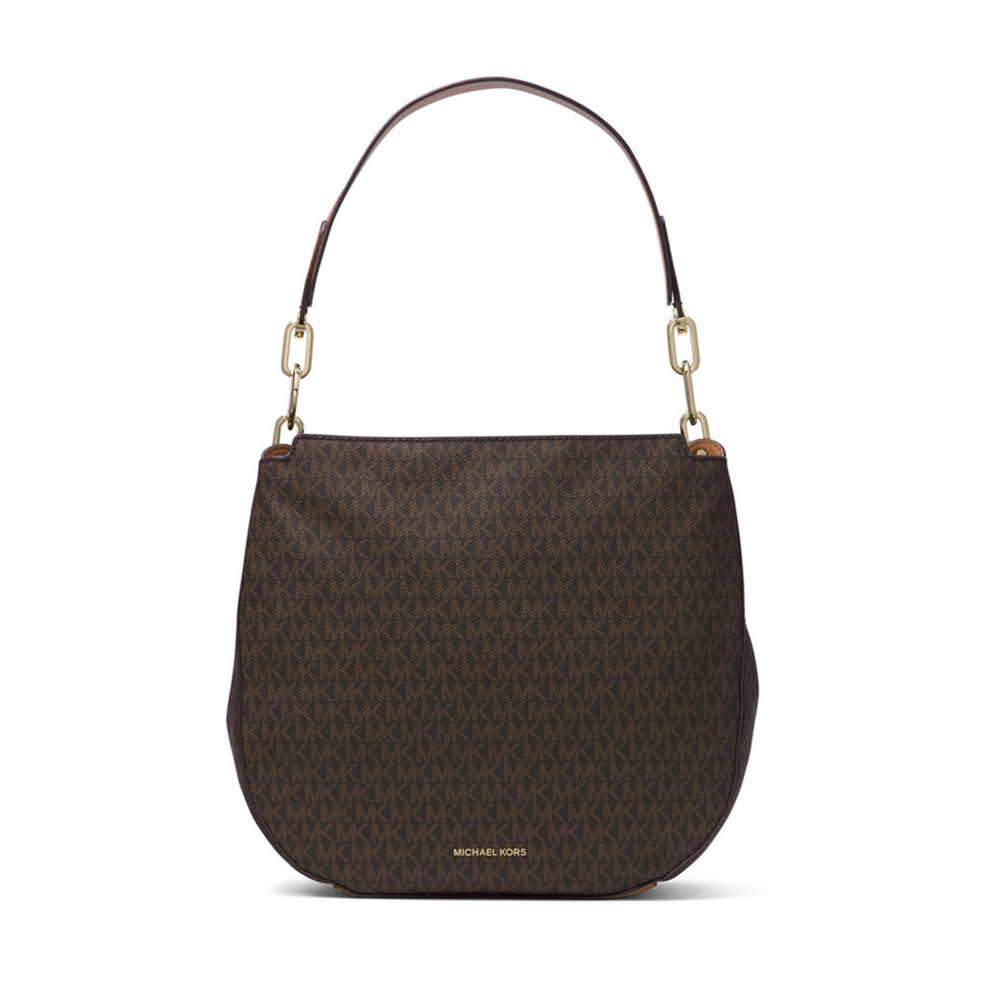 Michael Kors Fulton Large Hobo Mk Signature Brown Bags Hobo Bags 0