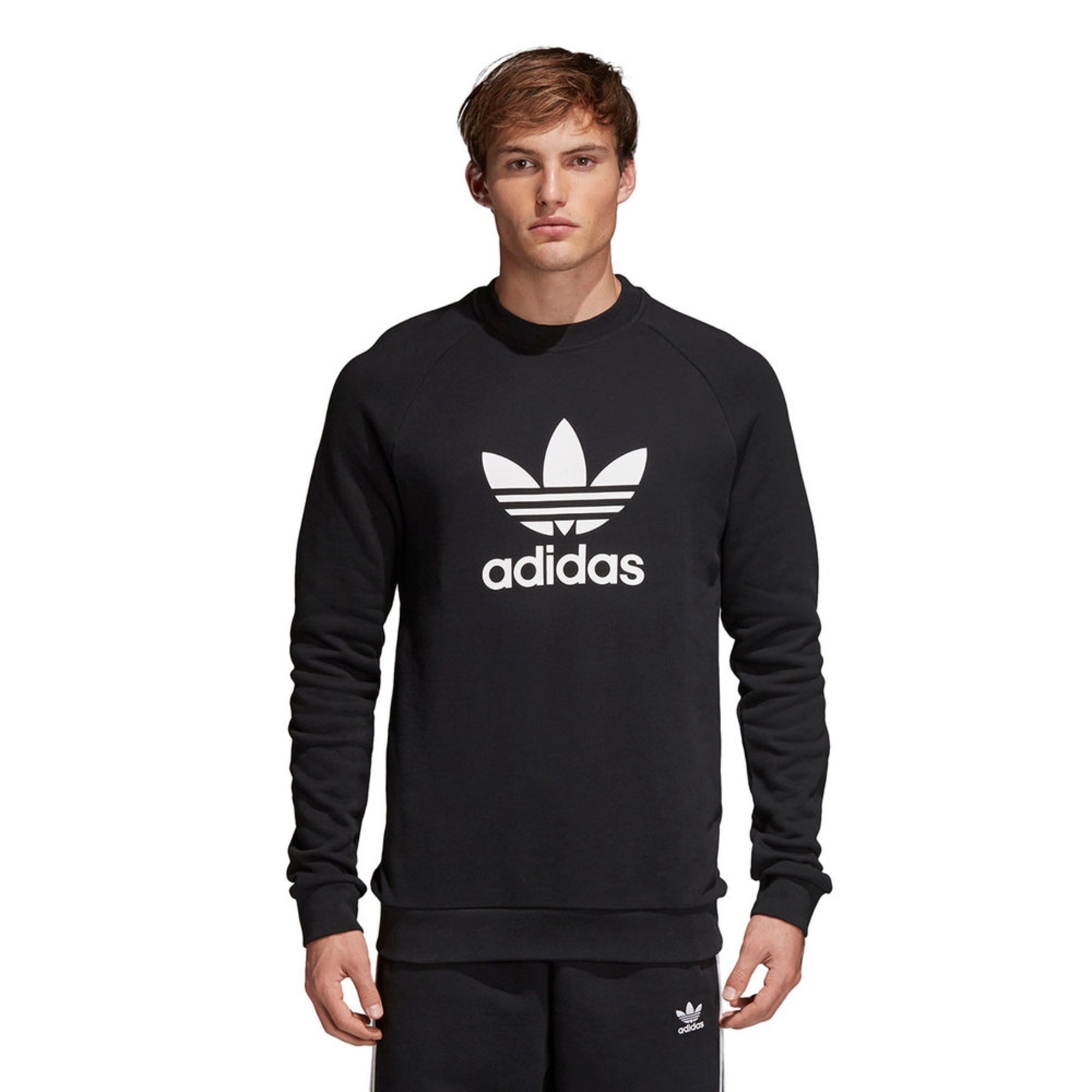 adidas men's originals trefoil logo hoodie