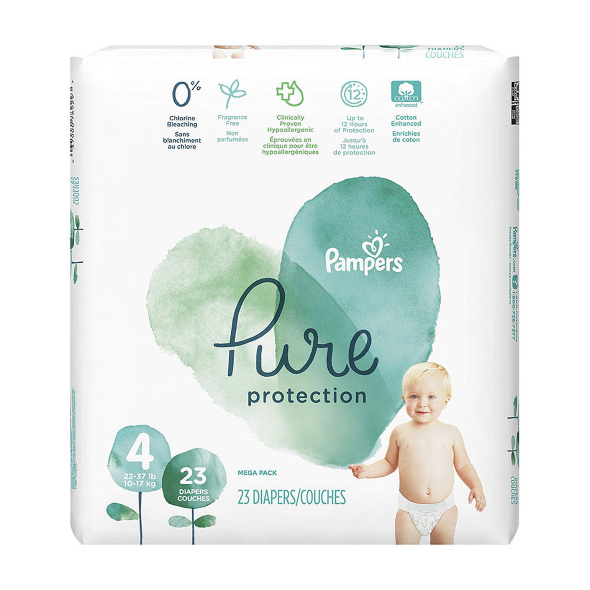 pampers size 8 waist size