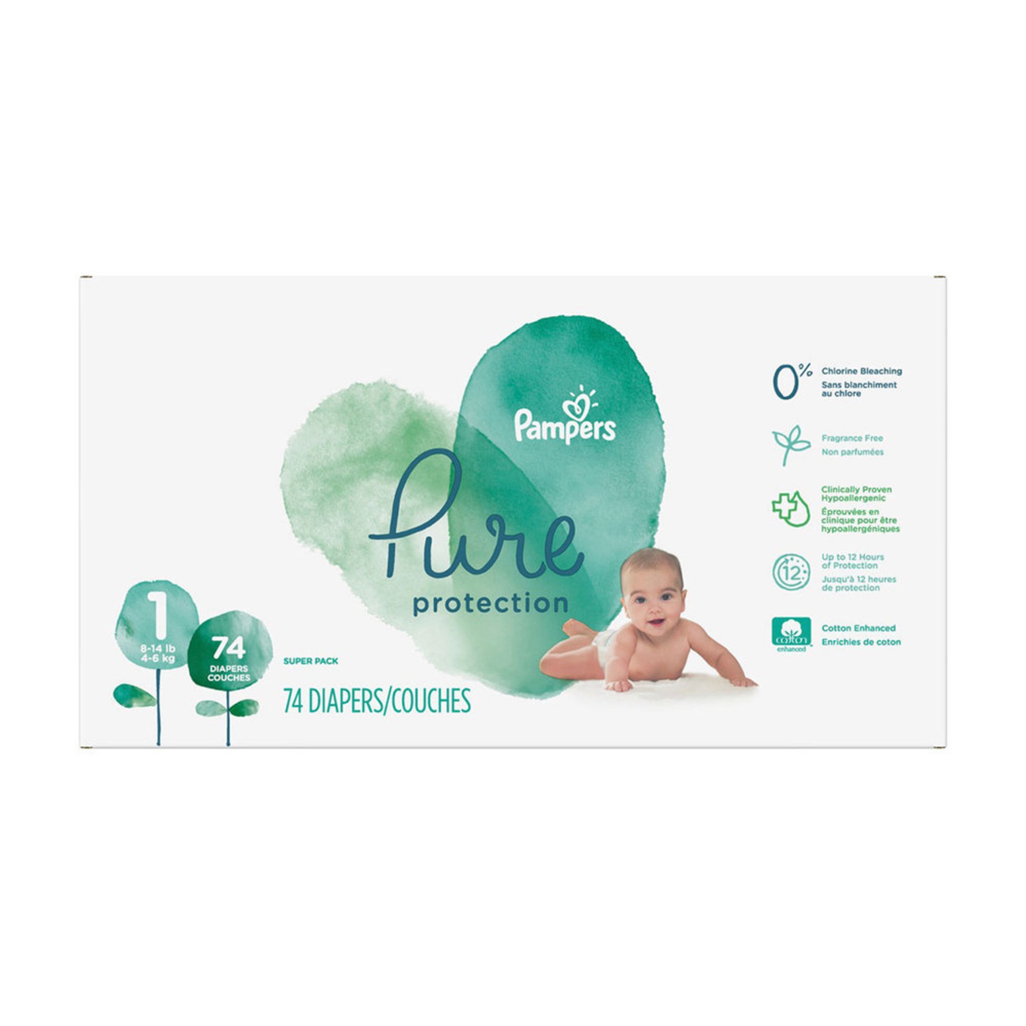 pampers pure protection diapers size