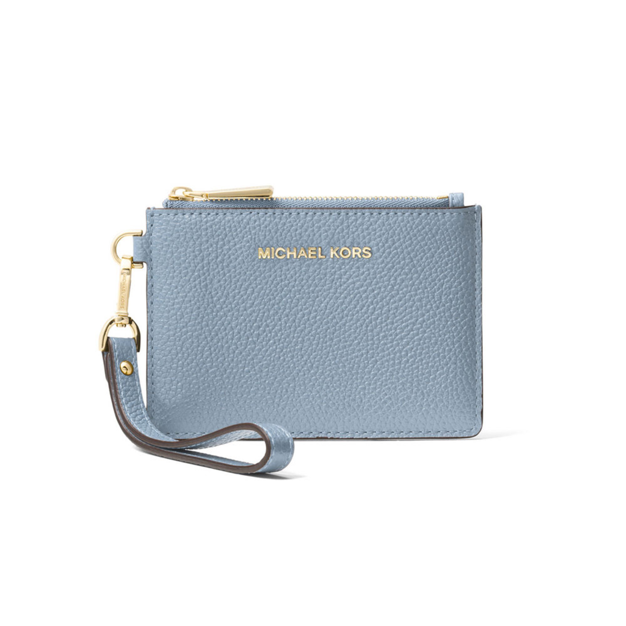 light blue michael kors wallet