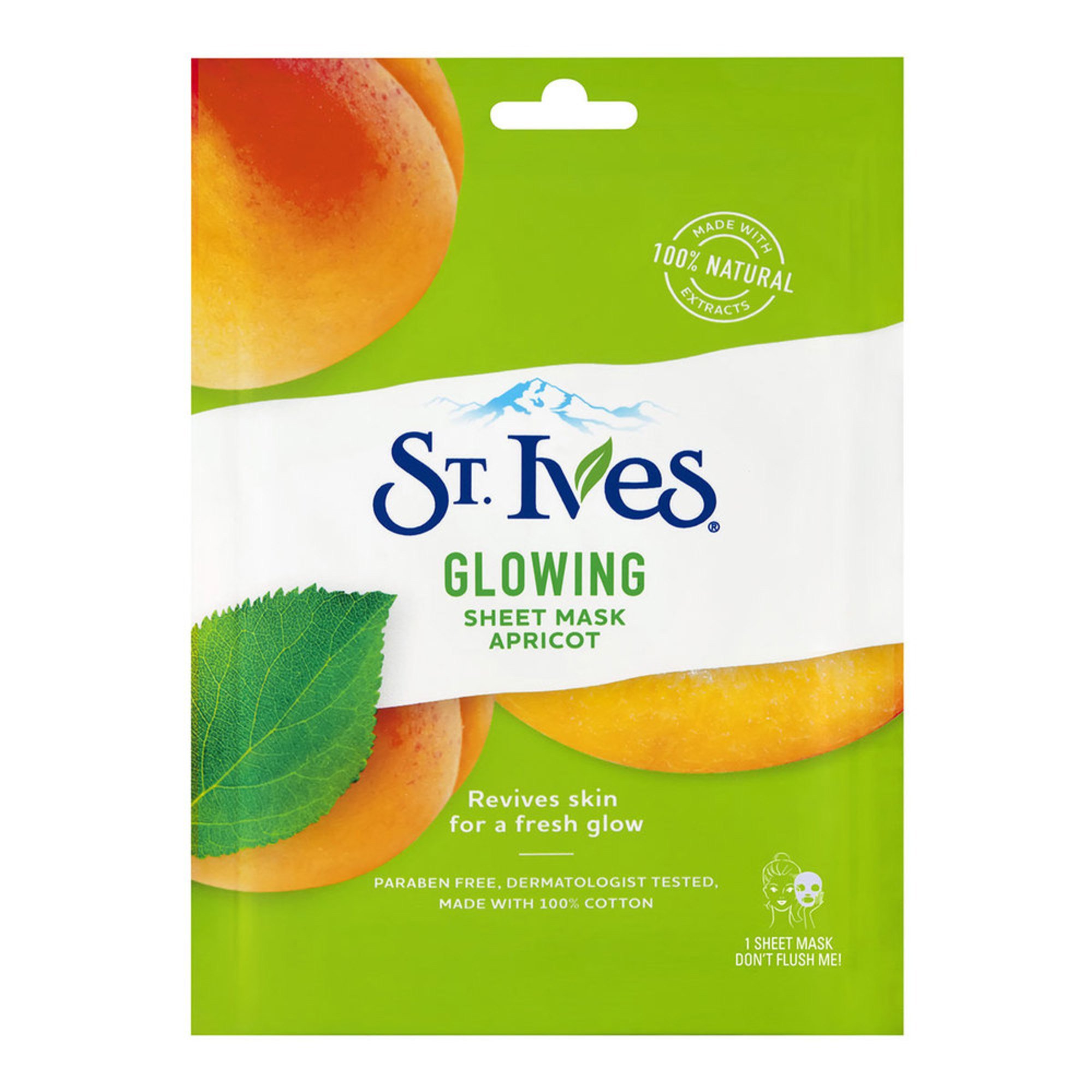 St Ives Apricot Glowing Facial Sheet Mask 1ct Sheet Masks Health & Beauty Shop Your Navy