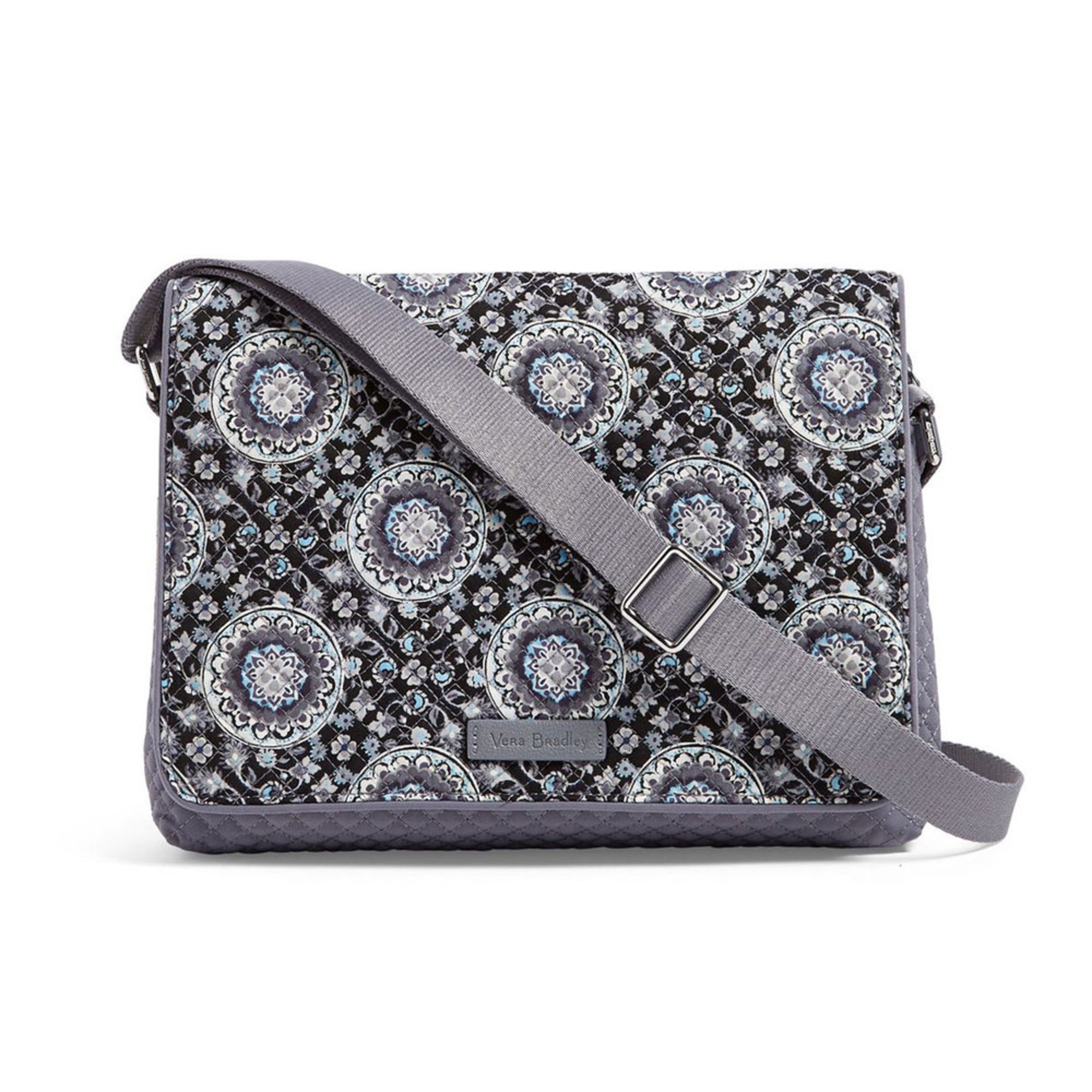 Vera Bradley Iconic Turnabout Crossbody Charcoal Medallion Crossbody