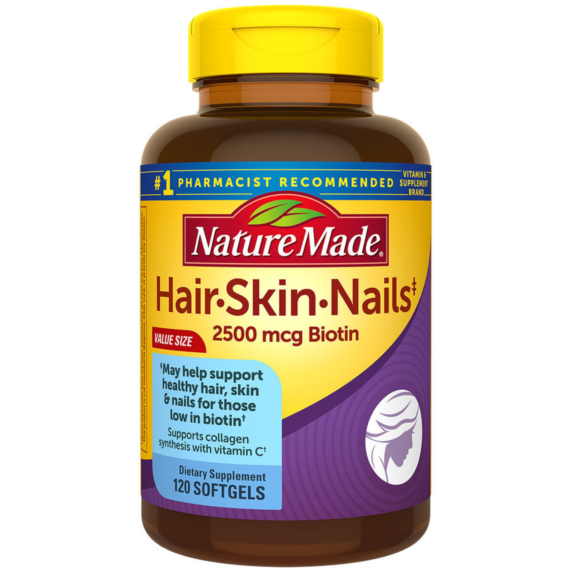 Nature Made Hair, Skin & Nails Liquid Softgels 120ct Hair/skin/nails