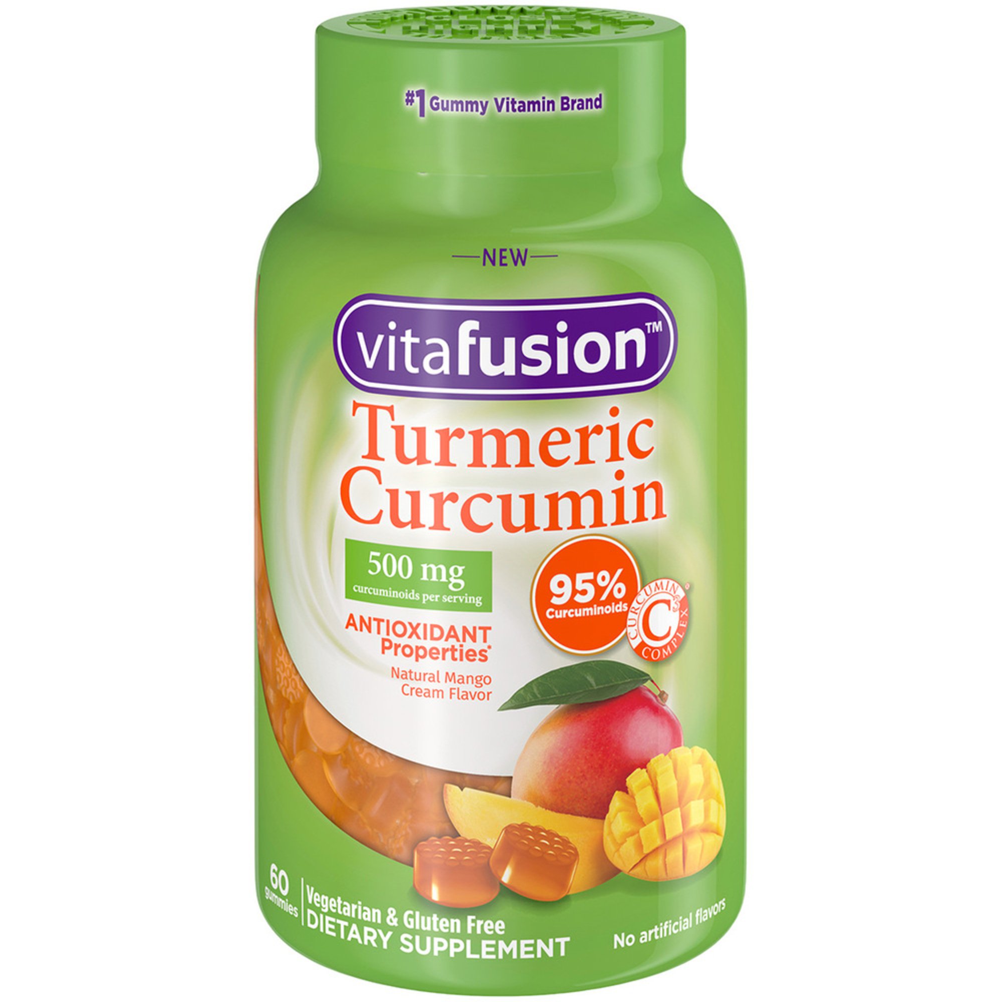 Vitafusion Turmeric Curcumin Gummies 60ct Herbs & Minerals Fitness