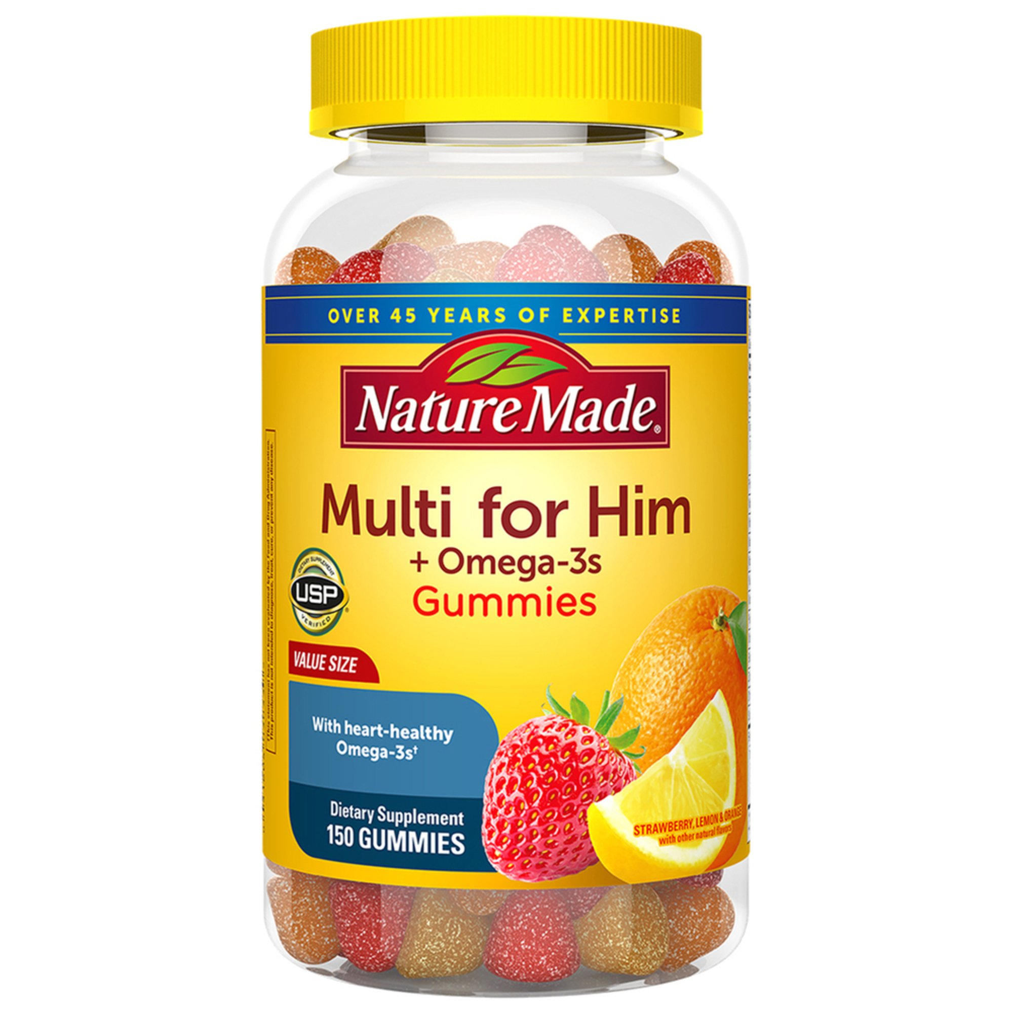 Nature Made Multivitamin For Him +omega 3 Gummies, 150count Men's