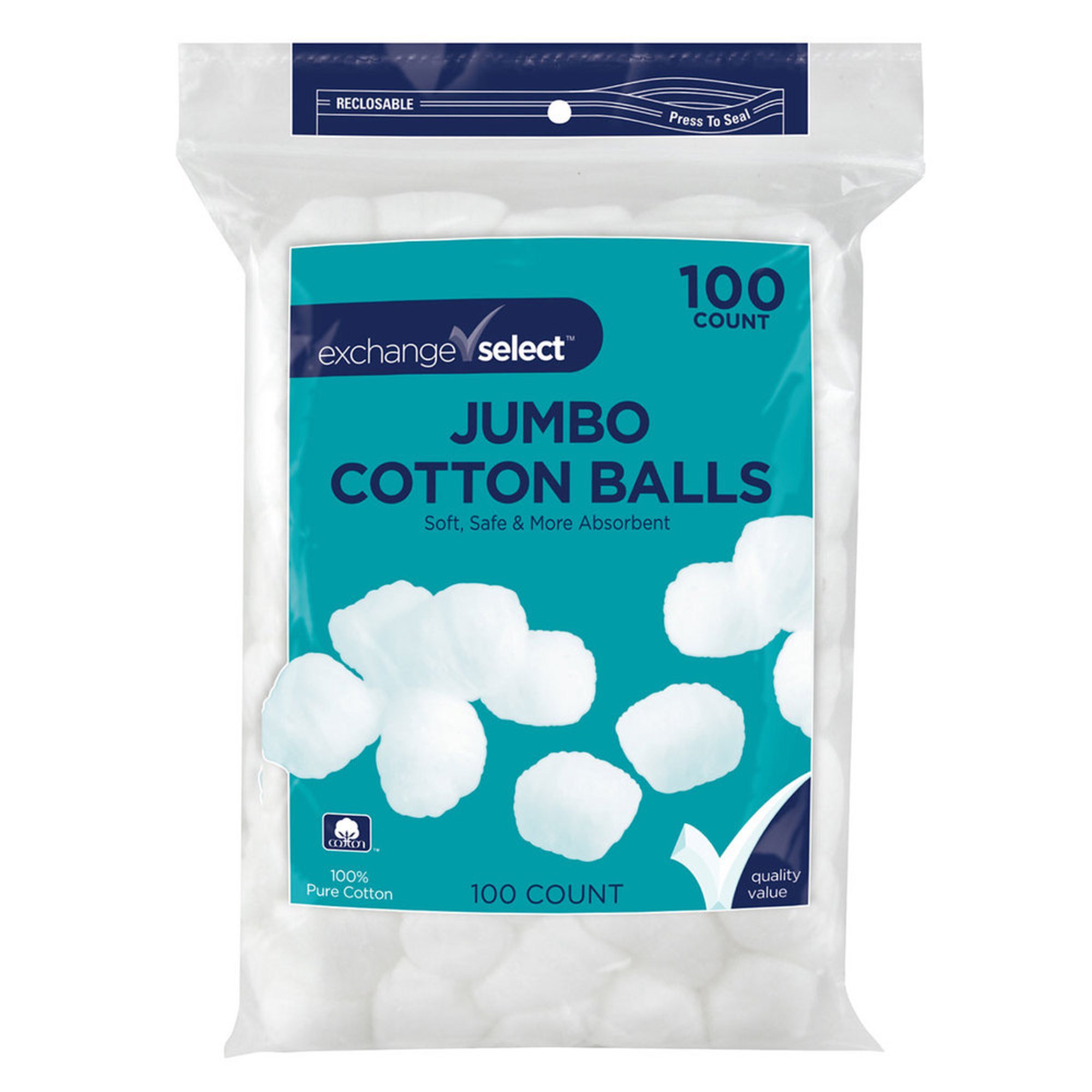 Exchange Select White Cotton Ball 100ct Cotton Balls, Pads, And Swabs