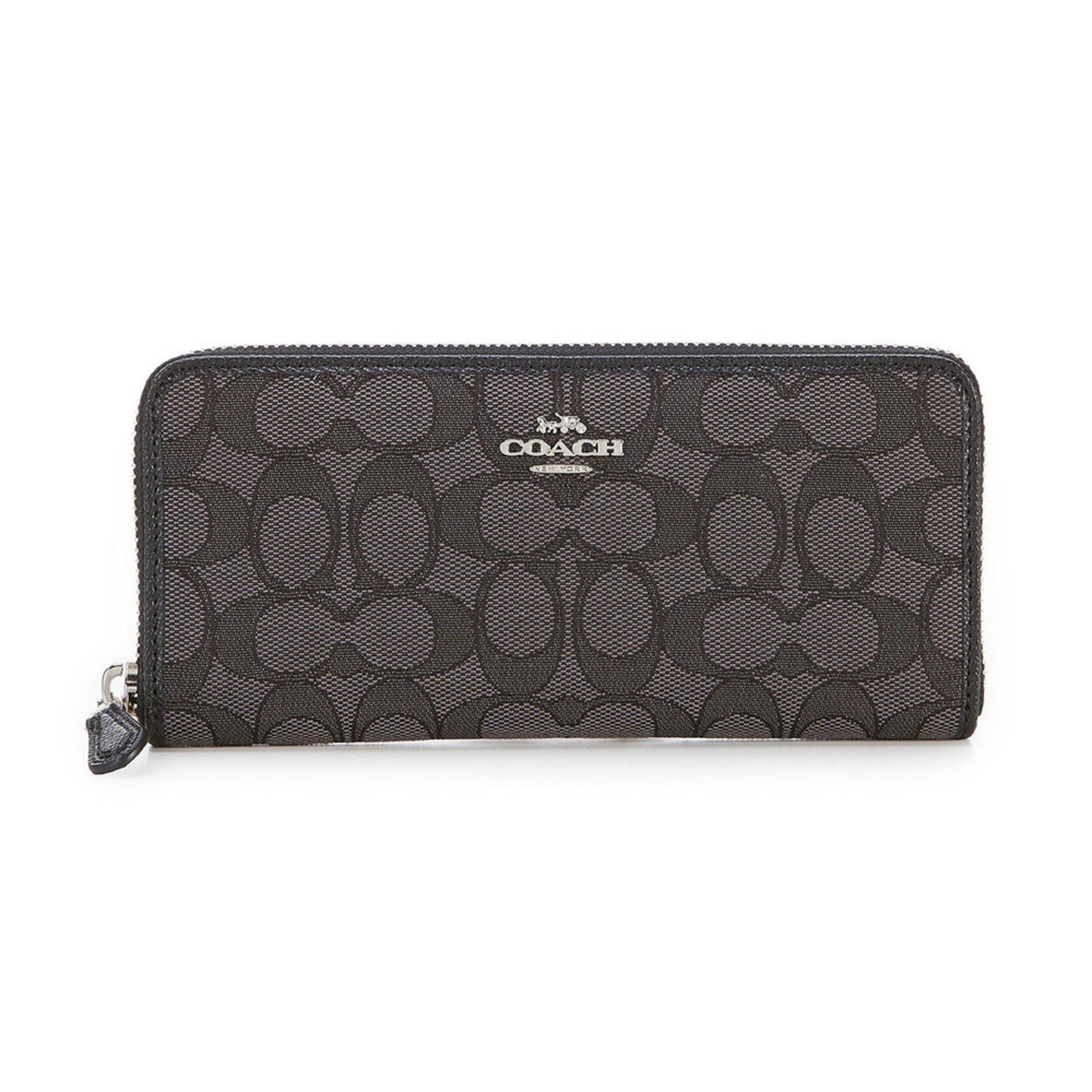 coach jacquard card case
