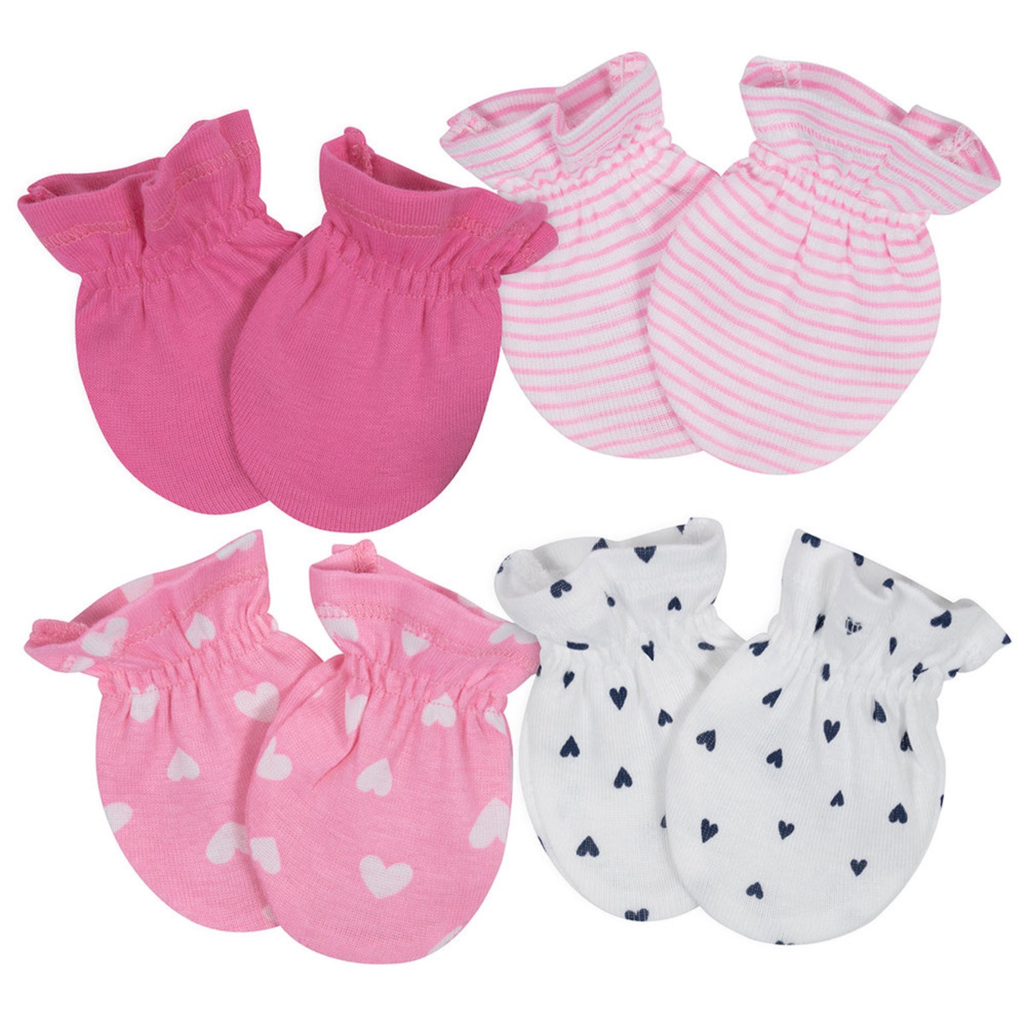 Gerber Baby Girls 4-Pair Mittens