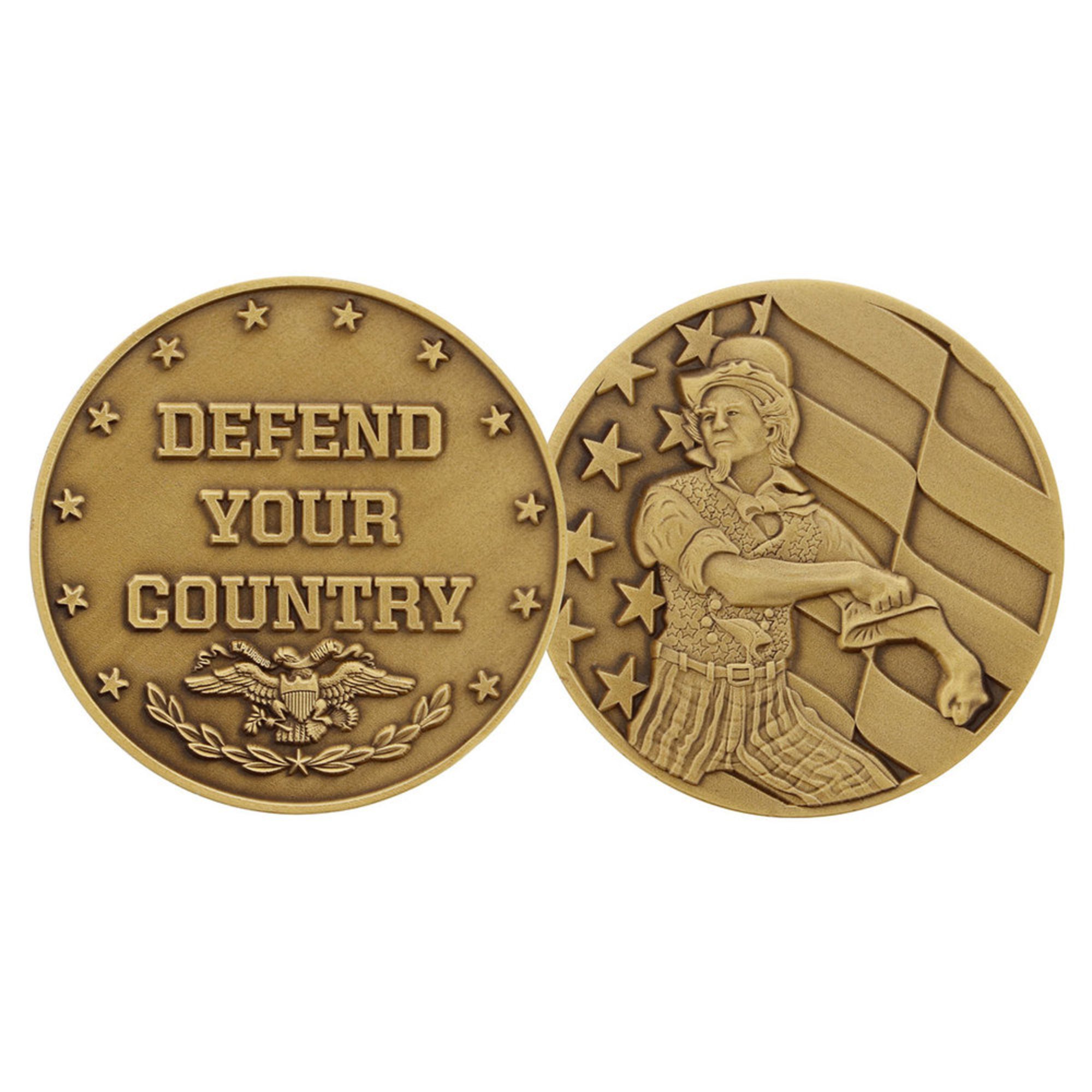Challenge Coin Uncle Sam Defend Your Country Coin | Navy Pride Coins &amp; Displays | Navy Pride