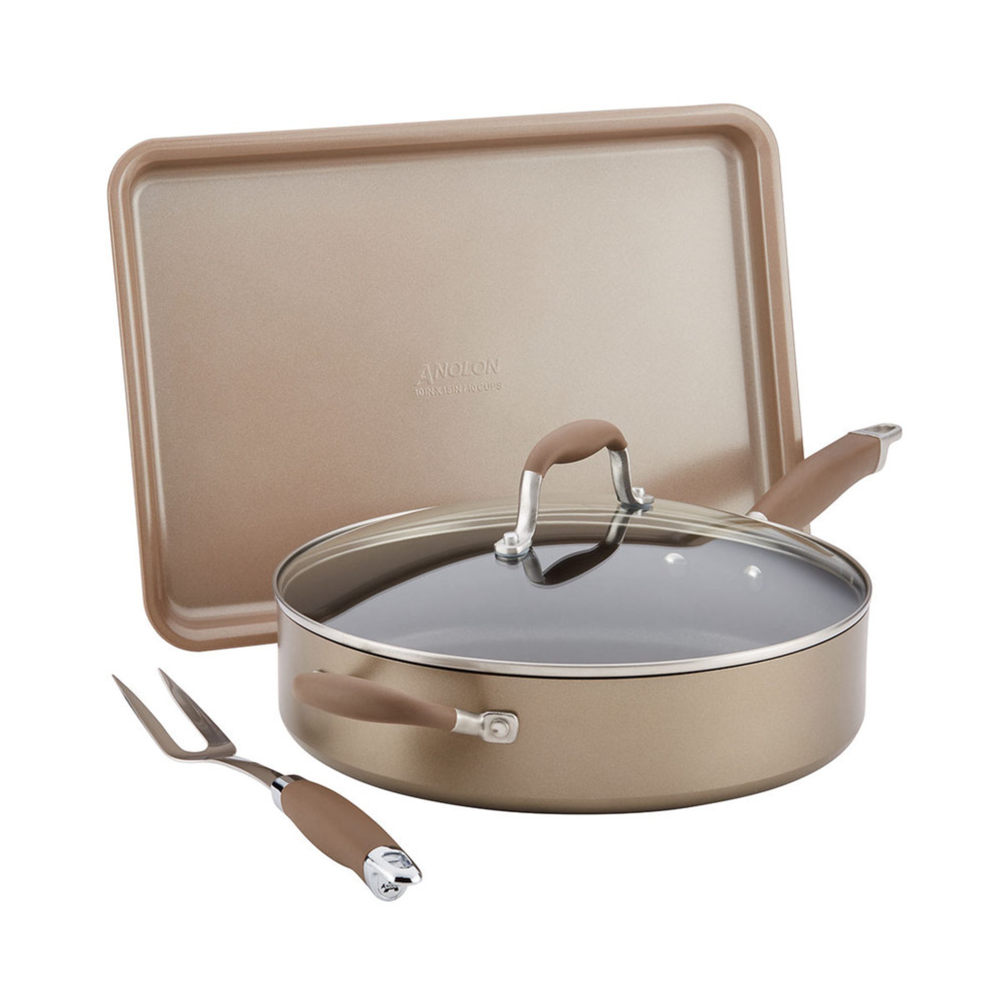 Anolon Advanced Bronze 4piece Cookware Set Cookware Sets For The