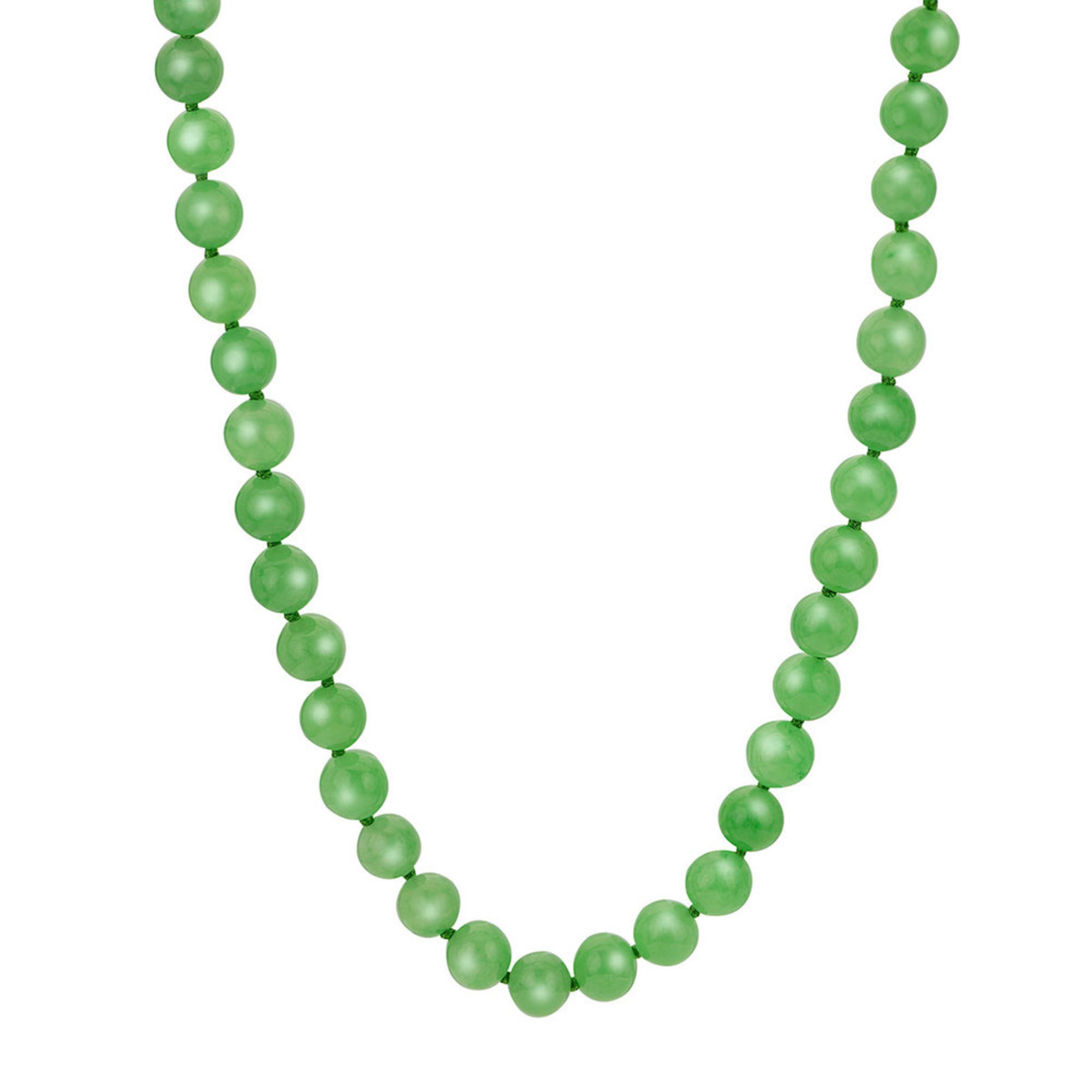 Jade Bead Necklace, Sterling Silver Gemstone Necklaces Accessories