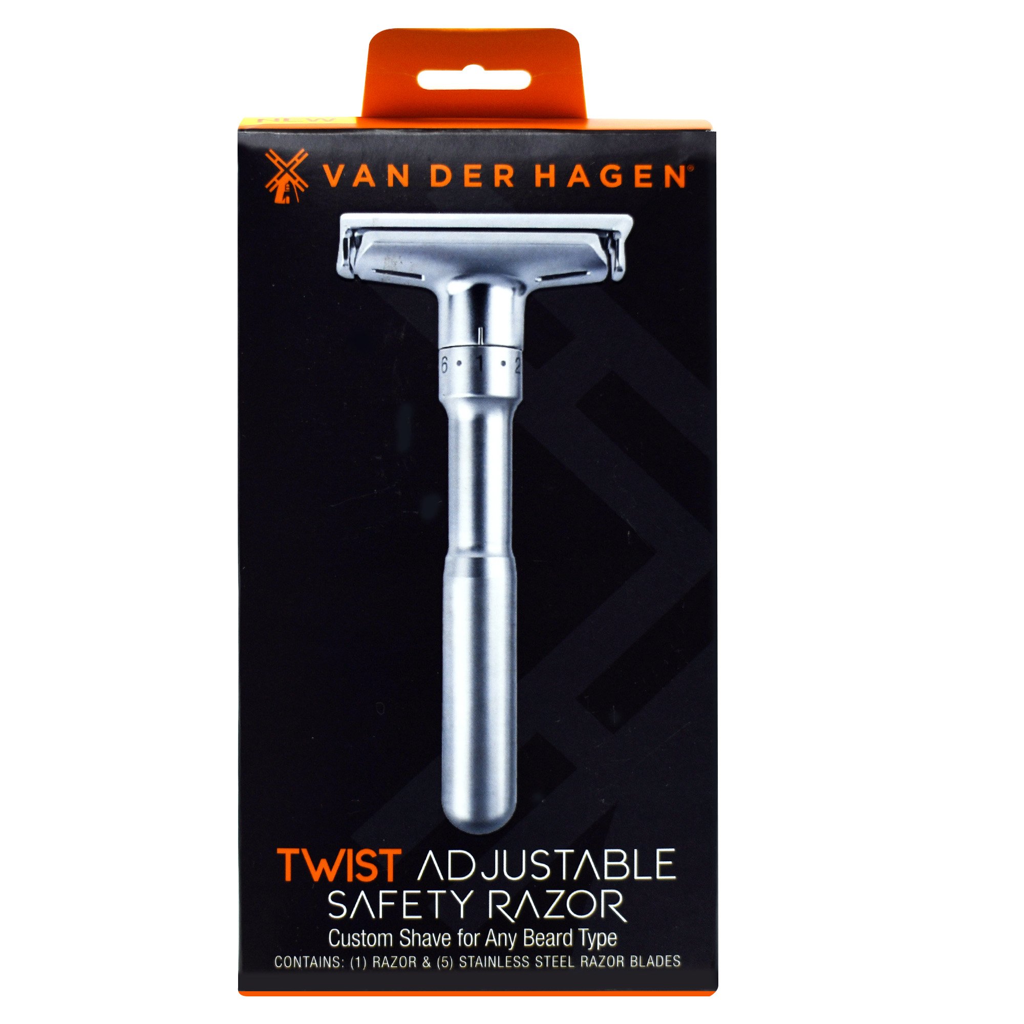 Van Der Hagen Chrome Long Handle Safety Razor Men's Razors & Blade
