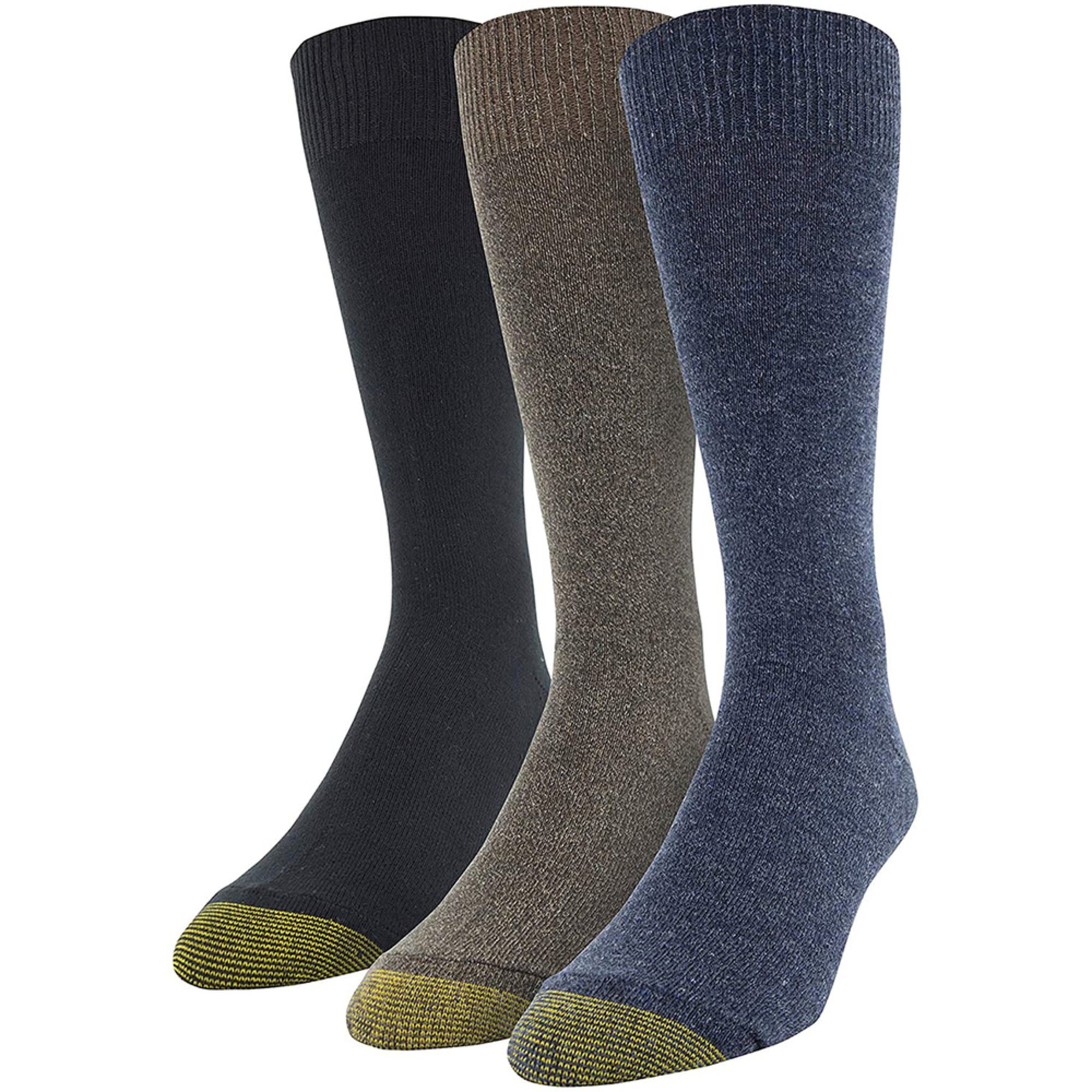 Gold Toe Men's Micro Flat Knit Socks, 3 Pack Casual & Dress Socks