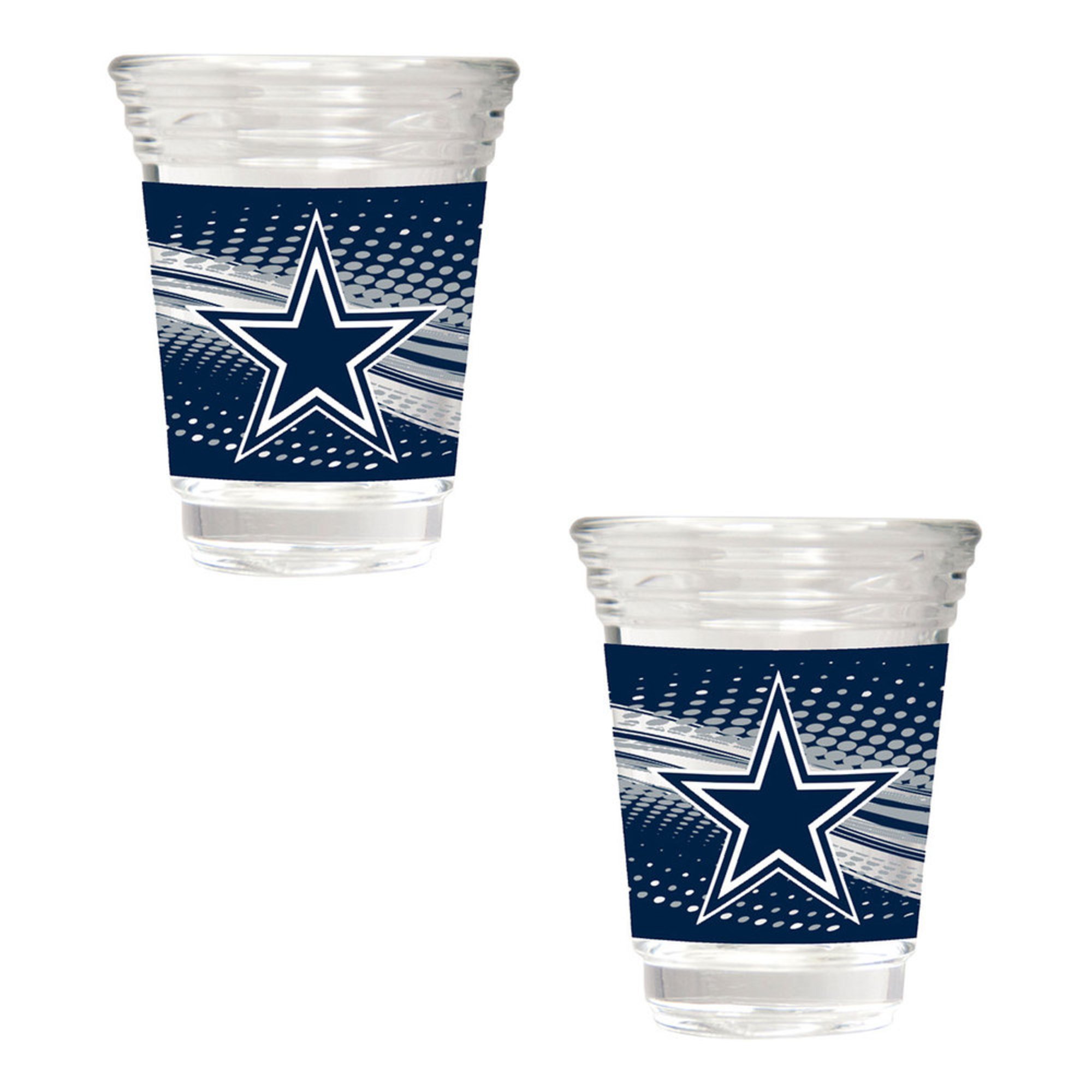 Great American Products Dallas Cowboys 2 Oz Party Shot Glass, 2pack
