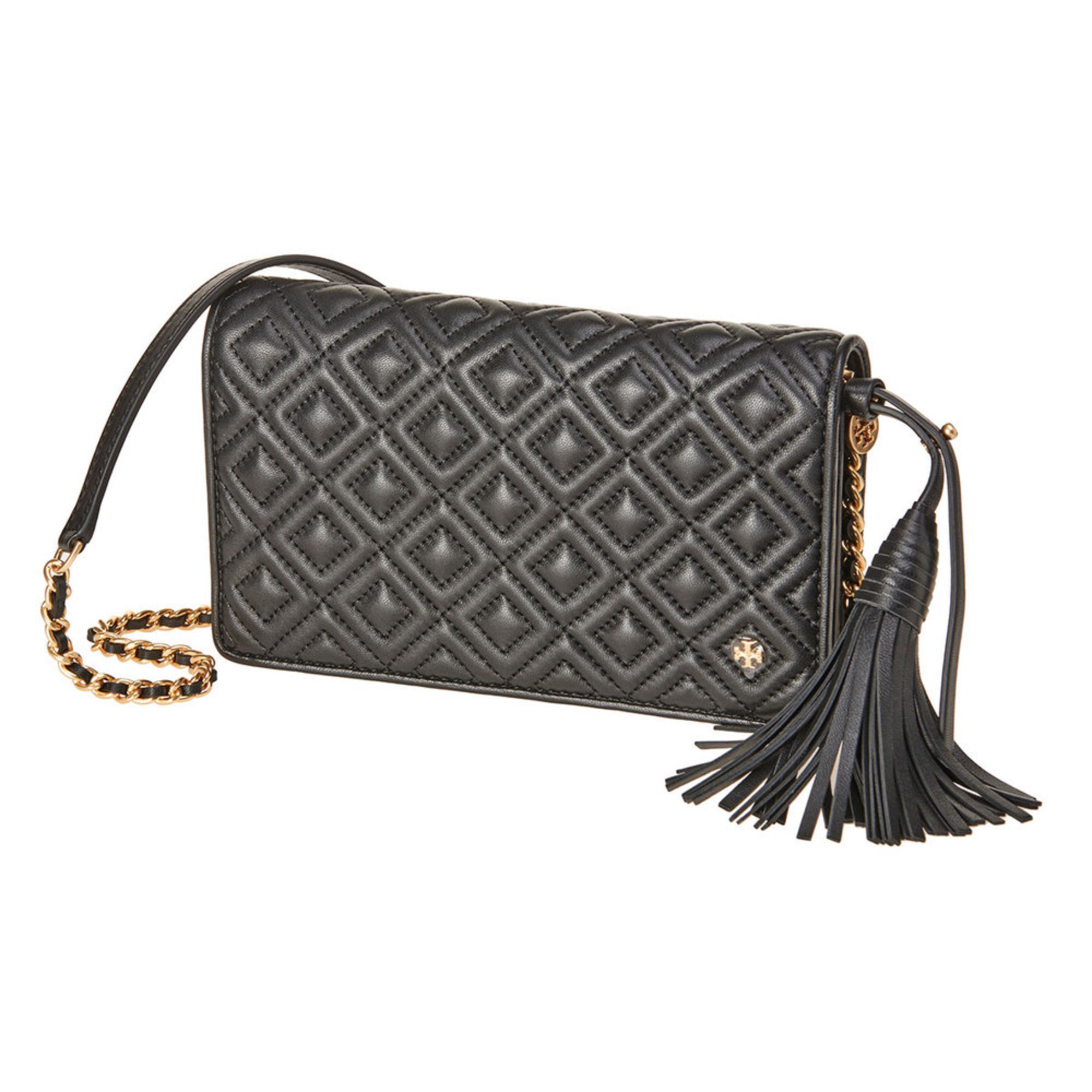 Tory Burch Fleming Flat Wallet Crossbody Black | Crossbody & Messenger Bags | Handbags ...