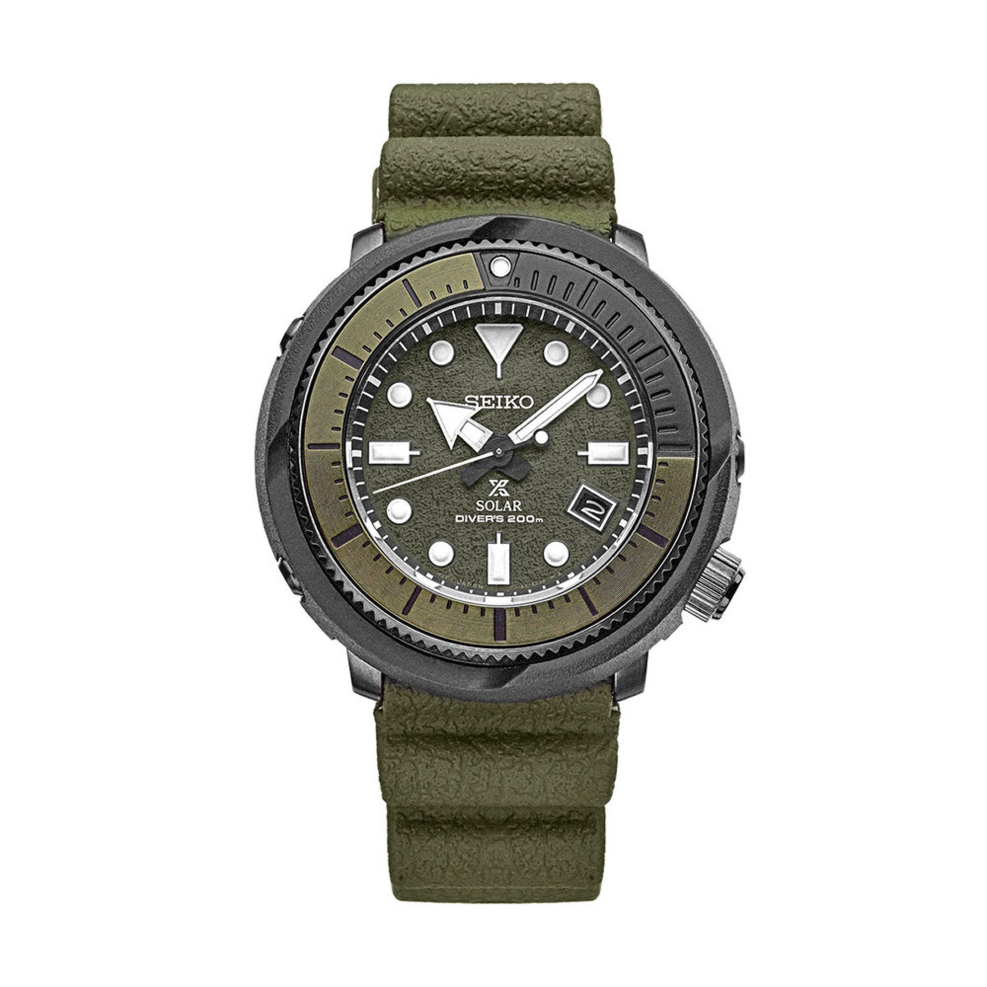 Seiko Men's Prospex Dive Stainless Green Strap Watch, 47mm Men's