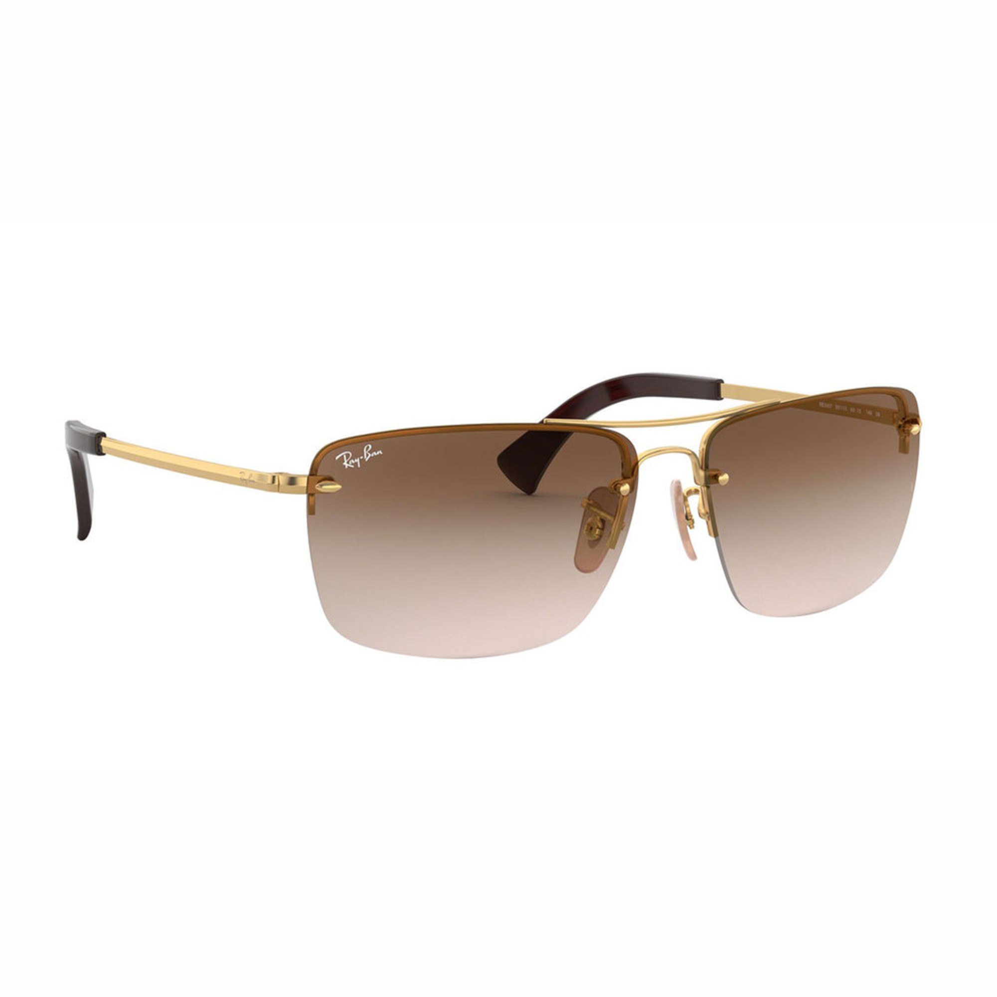 Ray-ban Men's Gold Sunglasses 61mm 
