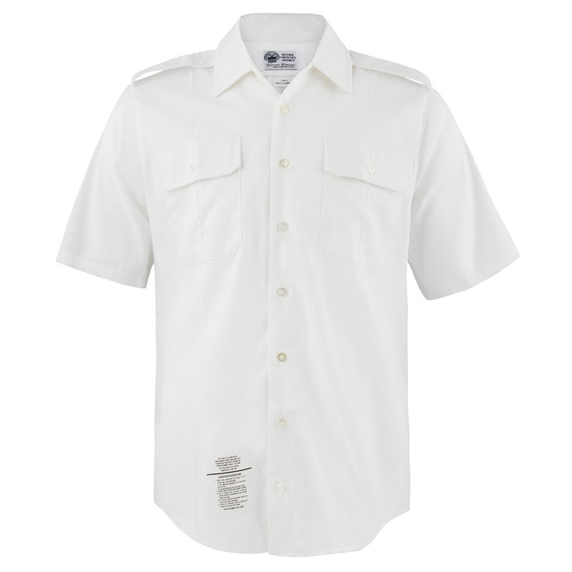 white military style shirt