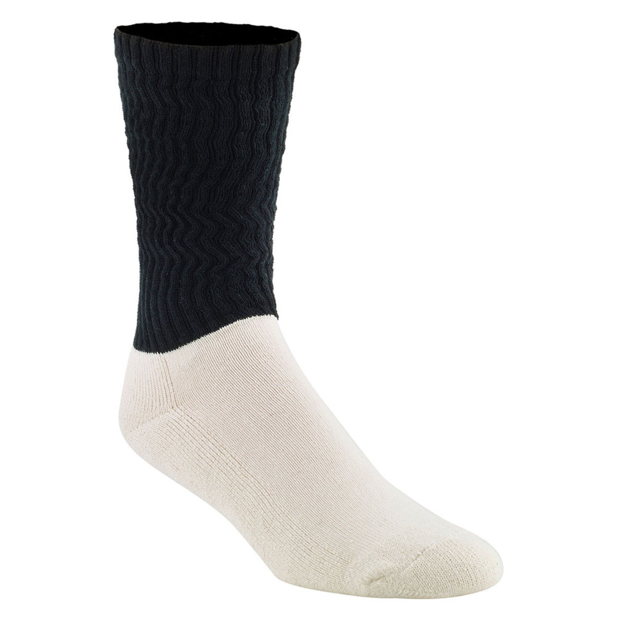 Jefferies Health Black/white Antimicrobial Boot Socks 3 Pack Style