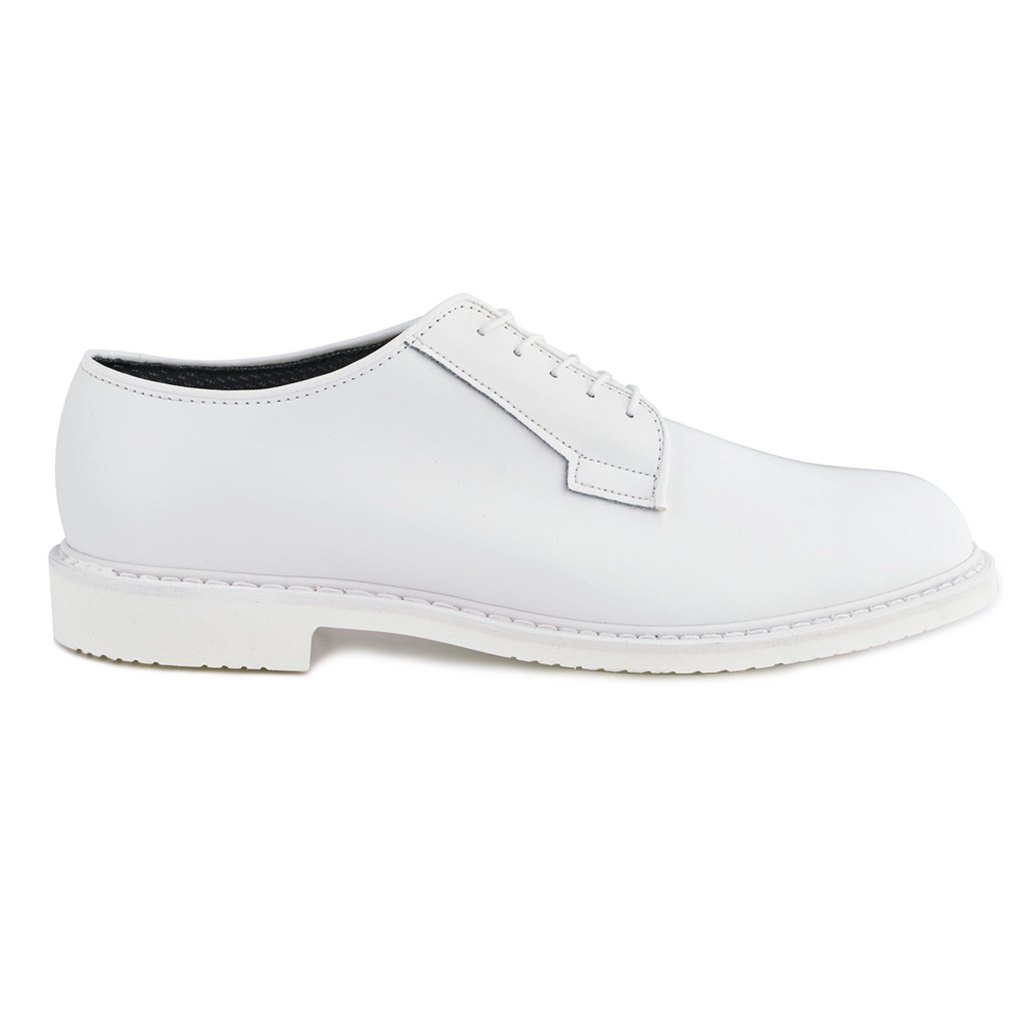 white leather formal shoes