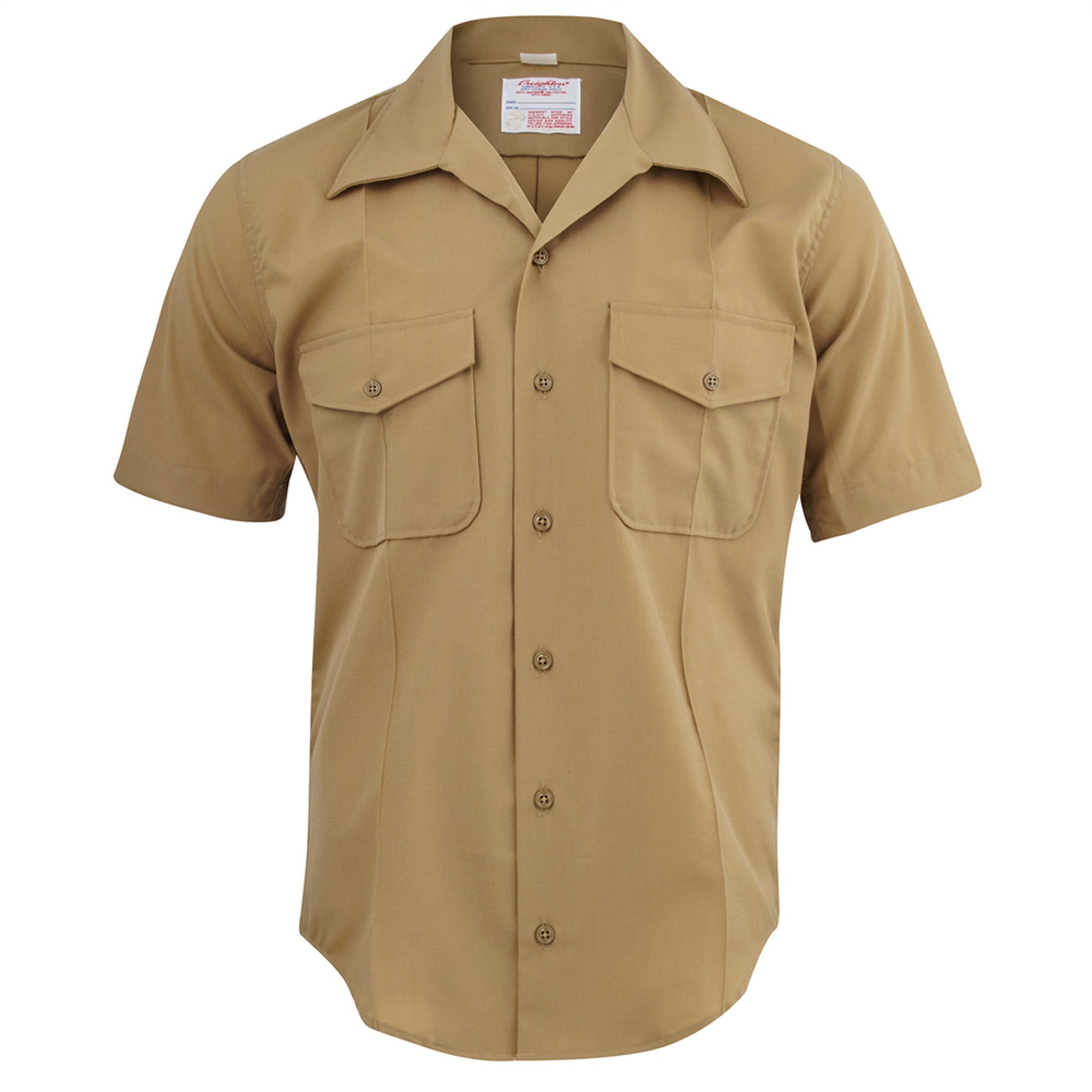 Usmc Men's Khaki Short Sleeve Shirt Charlie And Delta Military