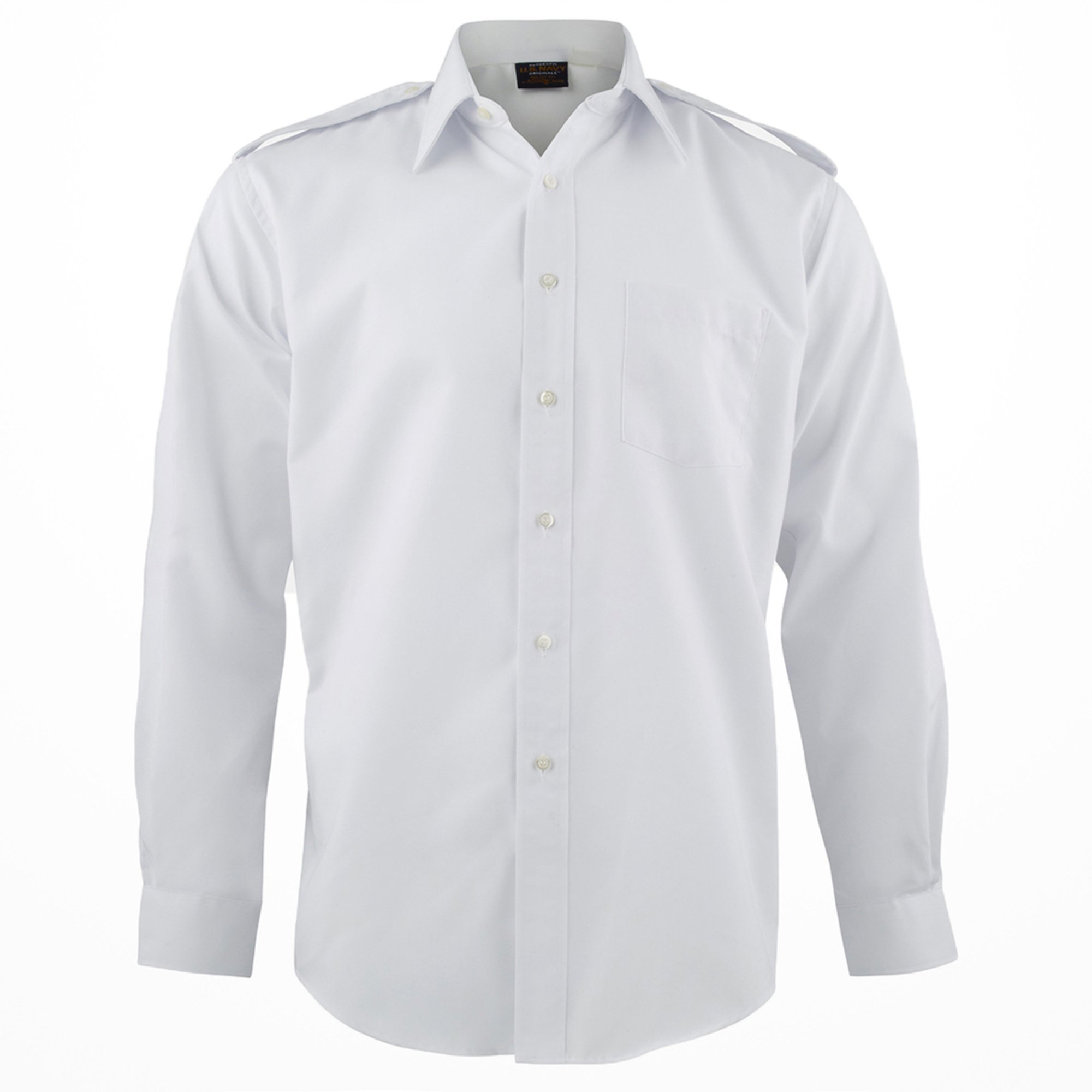 Men's White Long Sleeve Shirt | Service Dress Blue (sdb) | Military ...