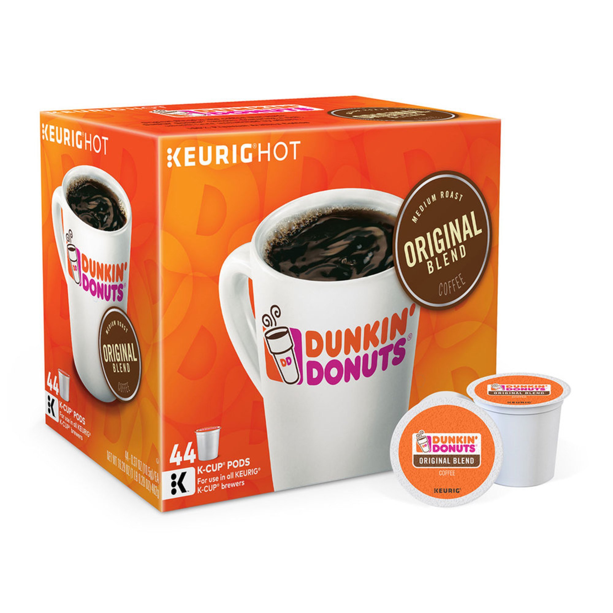 Dunkin Donuts Original Blend 44ct Coffee & Tea Pods For The Home