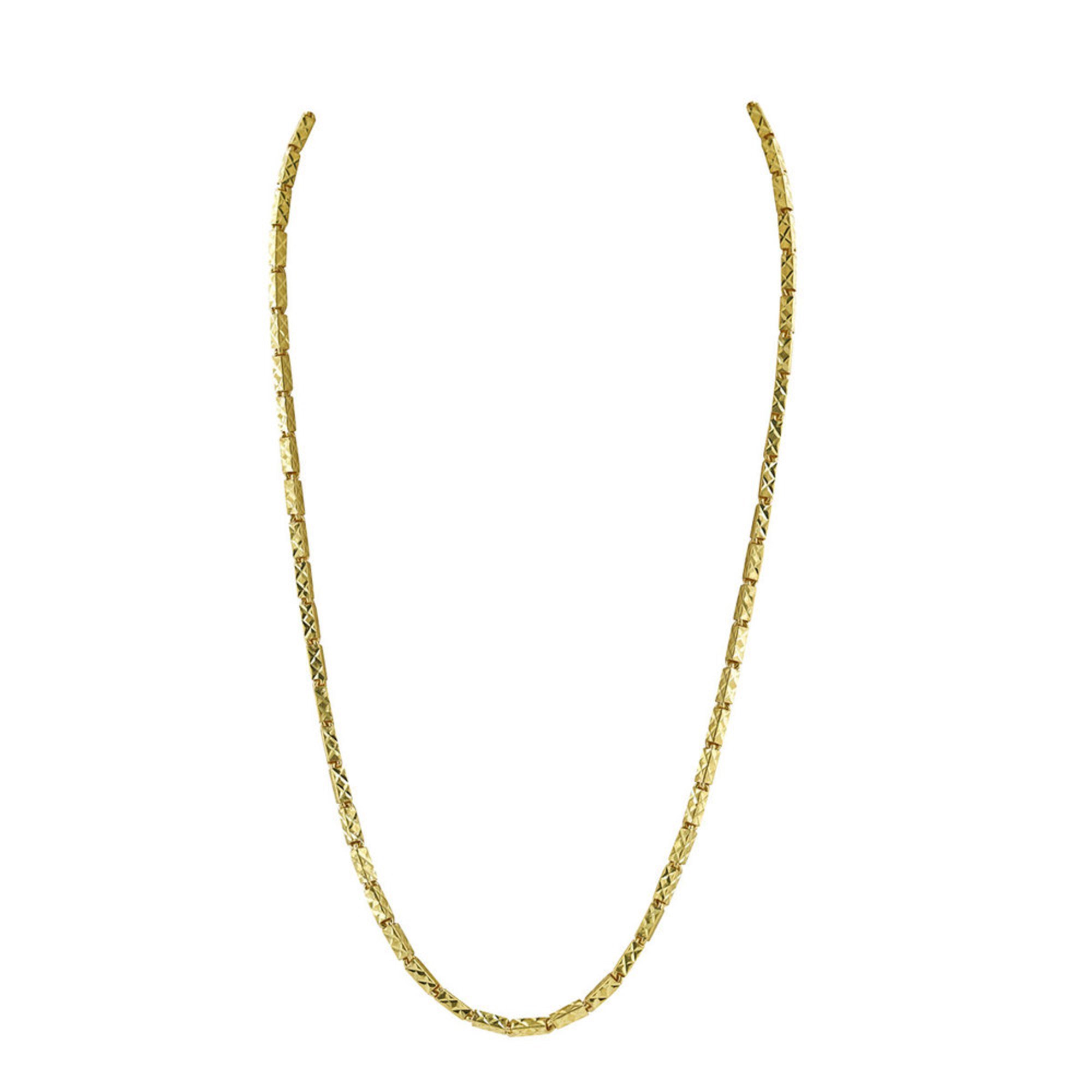 1 Baht Square Bar 22 Link Chain 23k Gold Necklaces 1 Baht Square Bar 22 Link Chain 23k