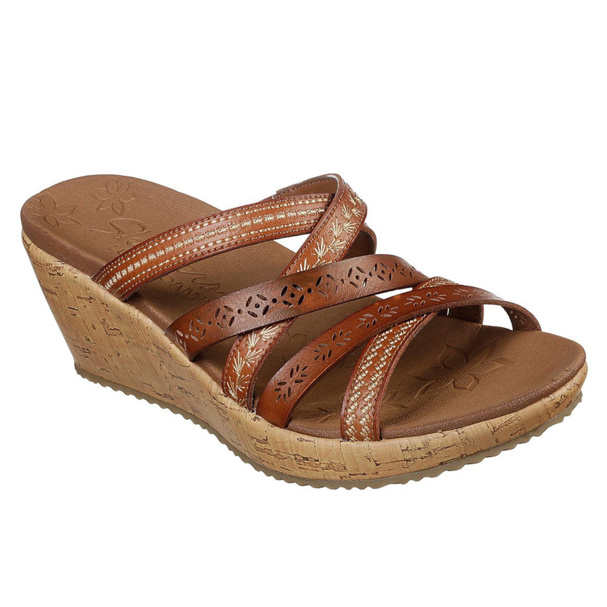 skechers luxe foam wedge sandals